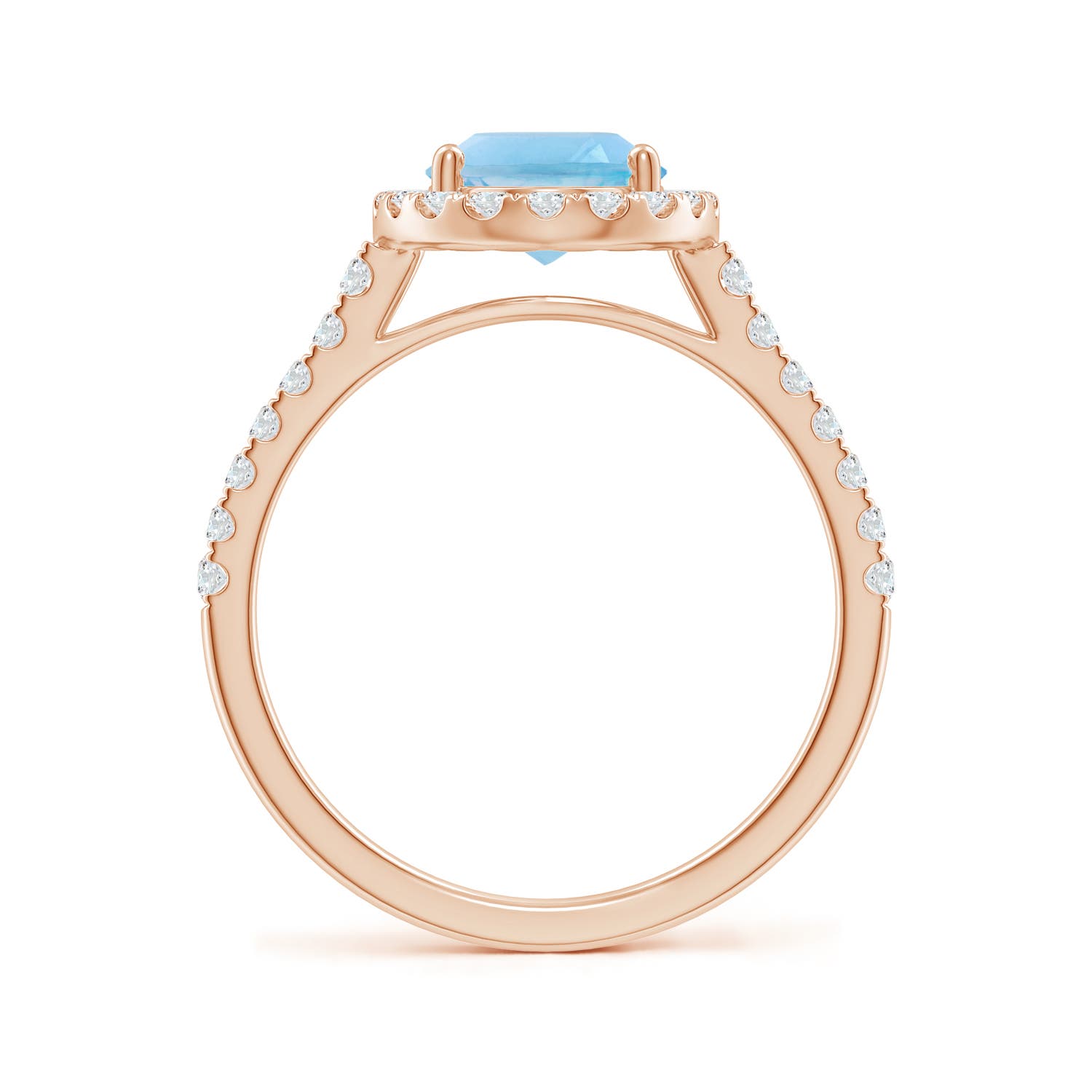 A - Swiss Blue Topaz / 2.7 CT / 14 KT Rose Gold