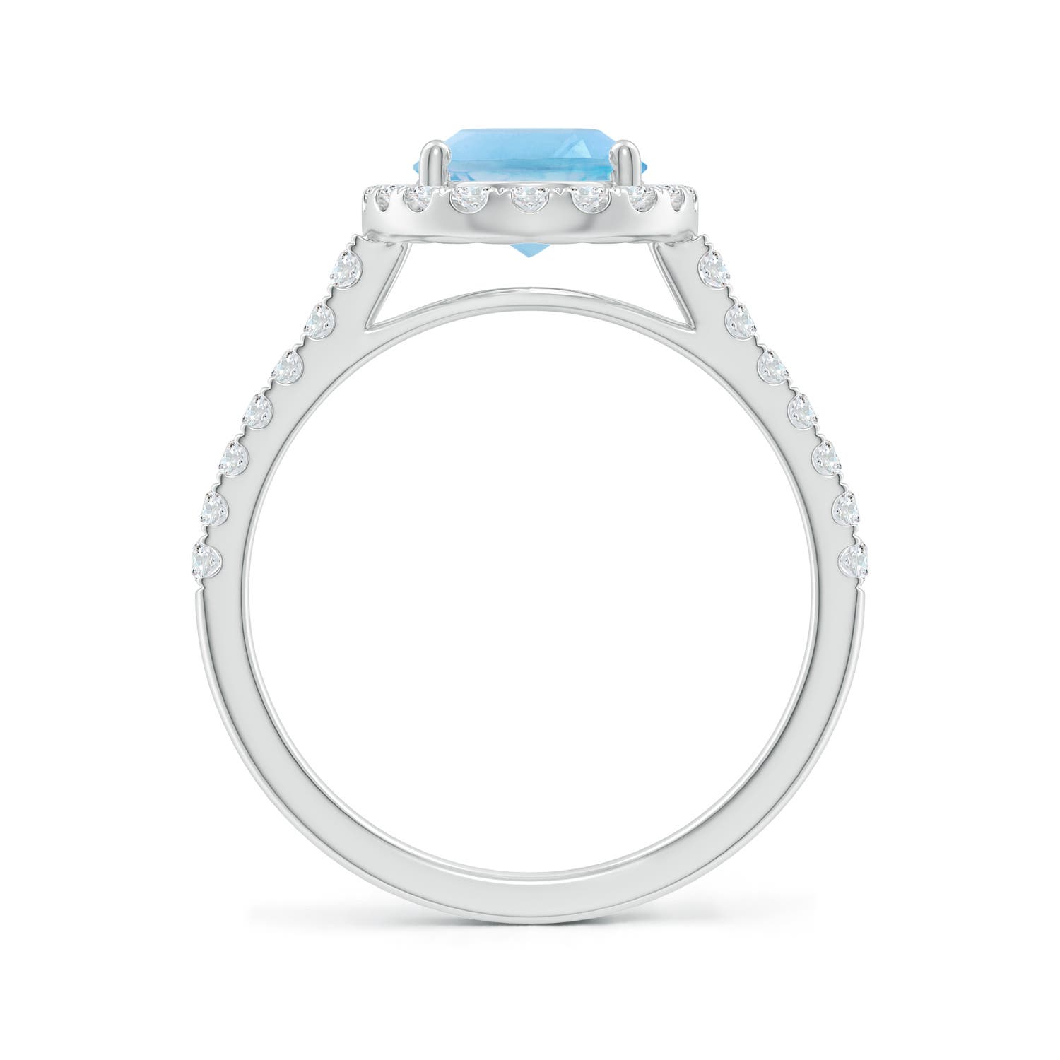 A - Swiss Blue Topaz / 2.7 CT / 14 KT White Gold