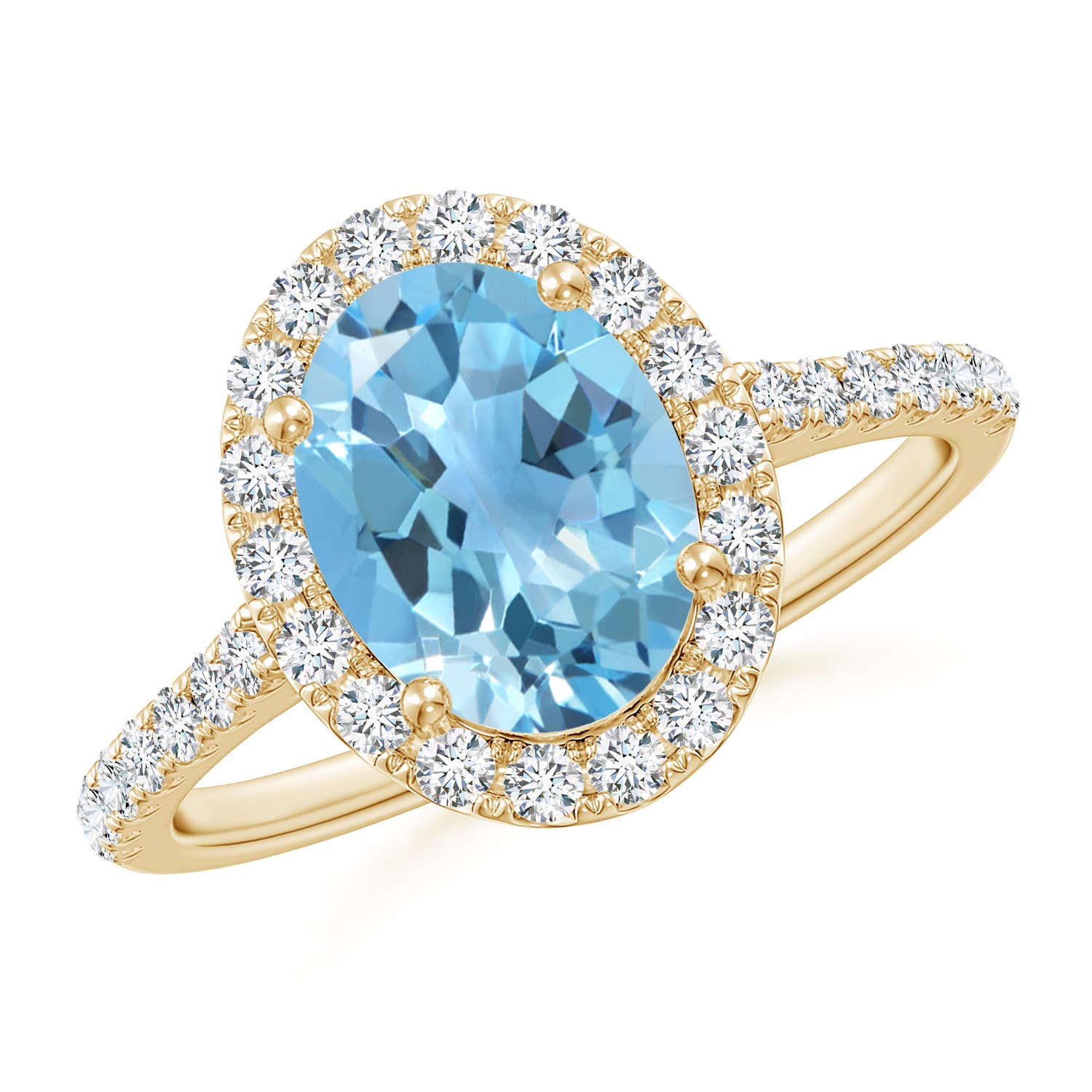 A - Swiss Blue Topaz / 2.7 CT / 14 KT Yellow Gold