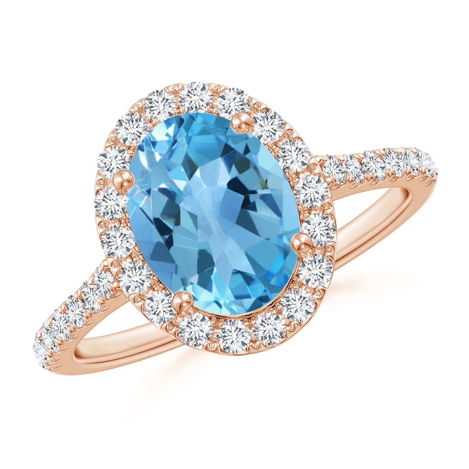 AA - Swiss Blue Topaz / 2.7 CT / 14 KT Rose Gold