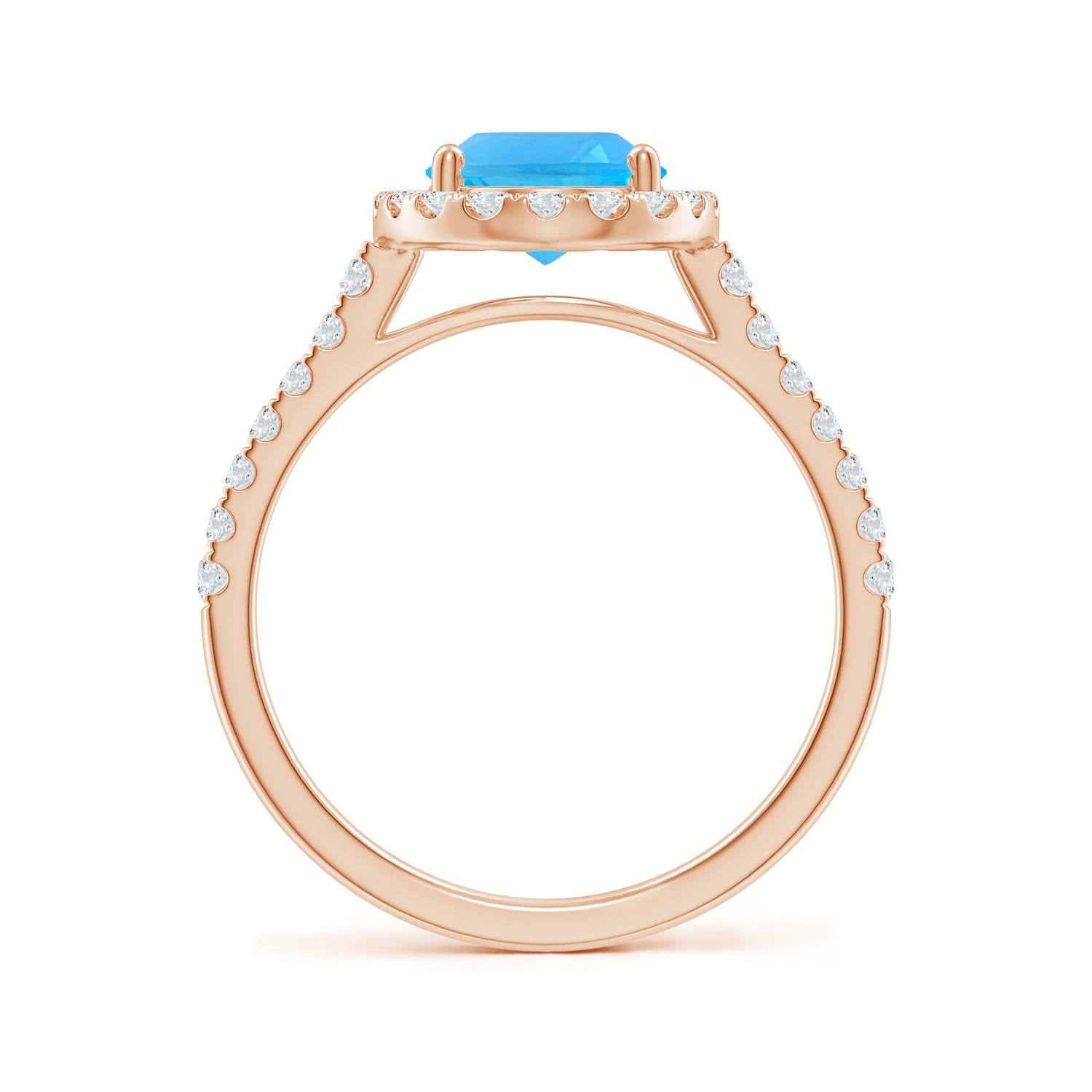 AAA - Swiss Blue Topaz / 2.7 CT / 14 KT Rose Gold