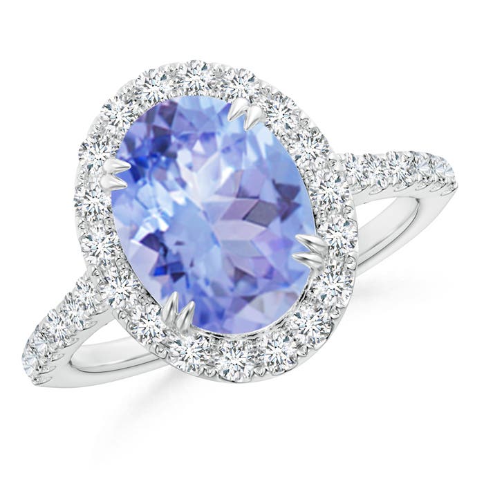 A - Tanzanite / 3.53 CT / 14 KT White Gold