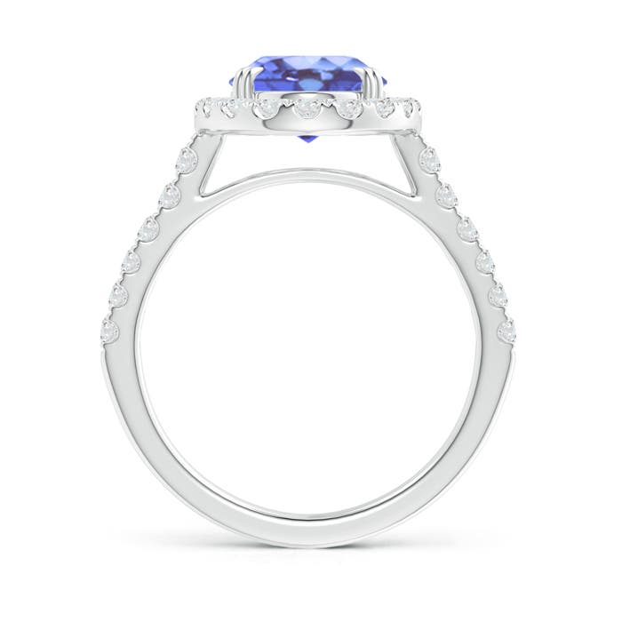 A - Tanzanite / 3.53 CT / 14 KT White Gold