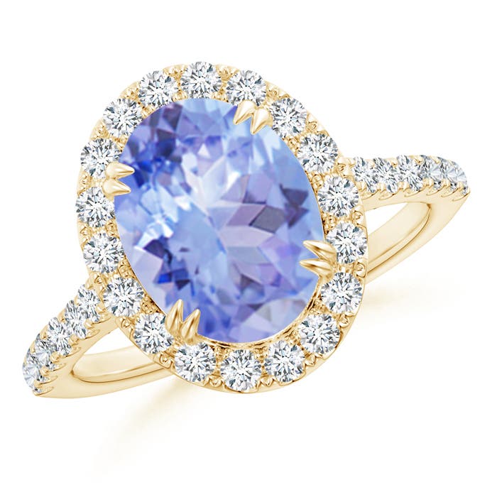 A - Tanzanite / 3.53 CT / 14 KT Yellow Gold