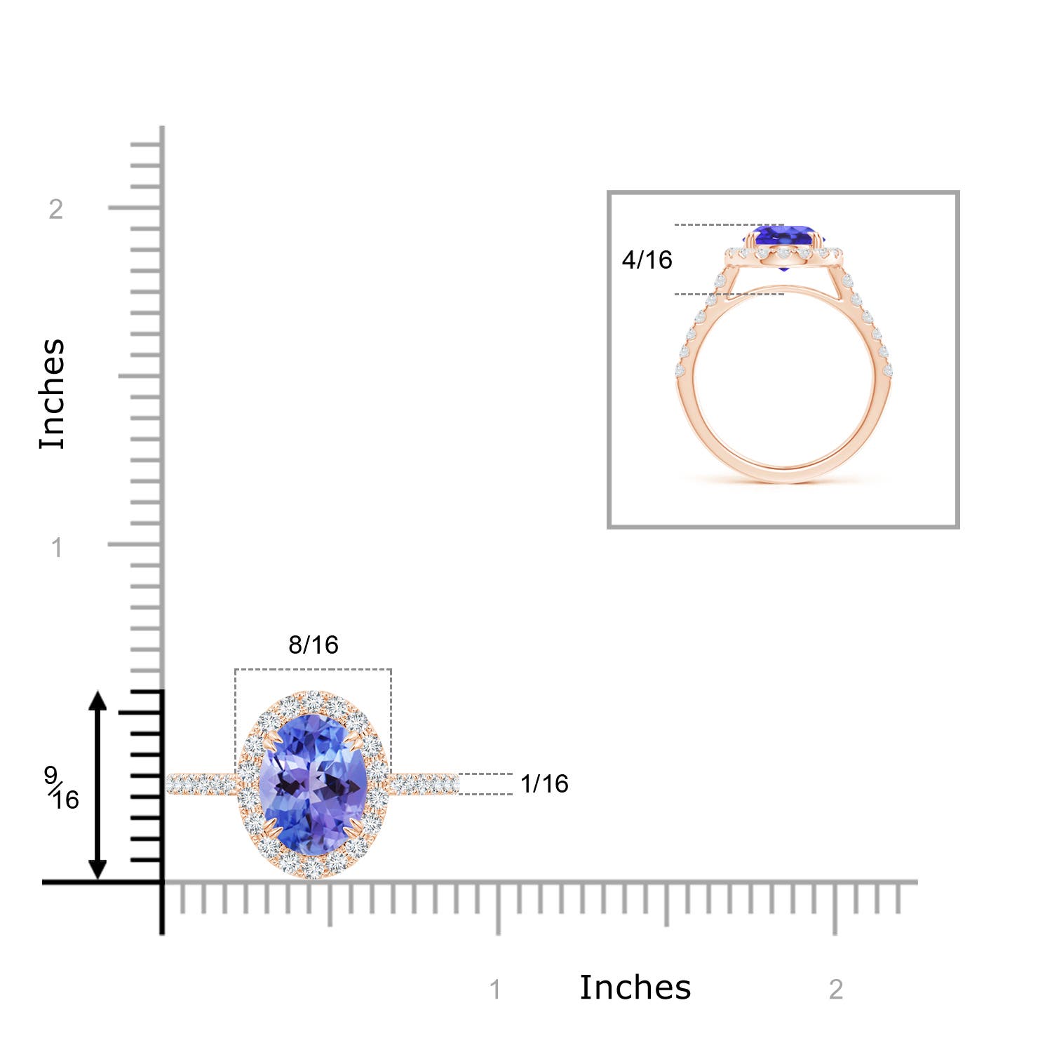 AA - Tanzanite / 3.53 CT / 14 KT Rose Gold