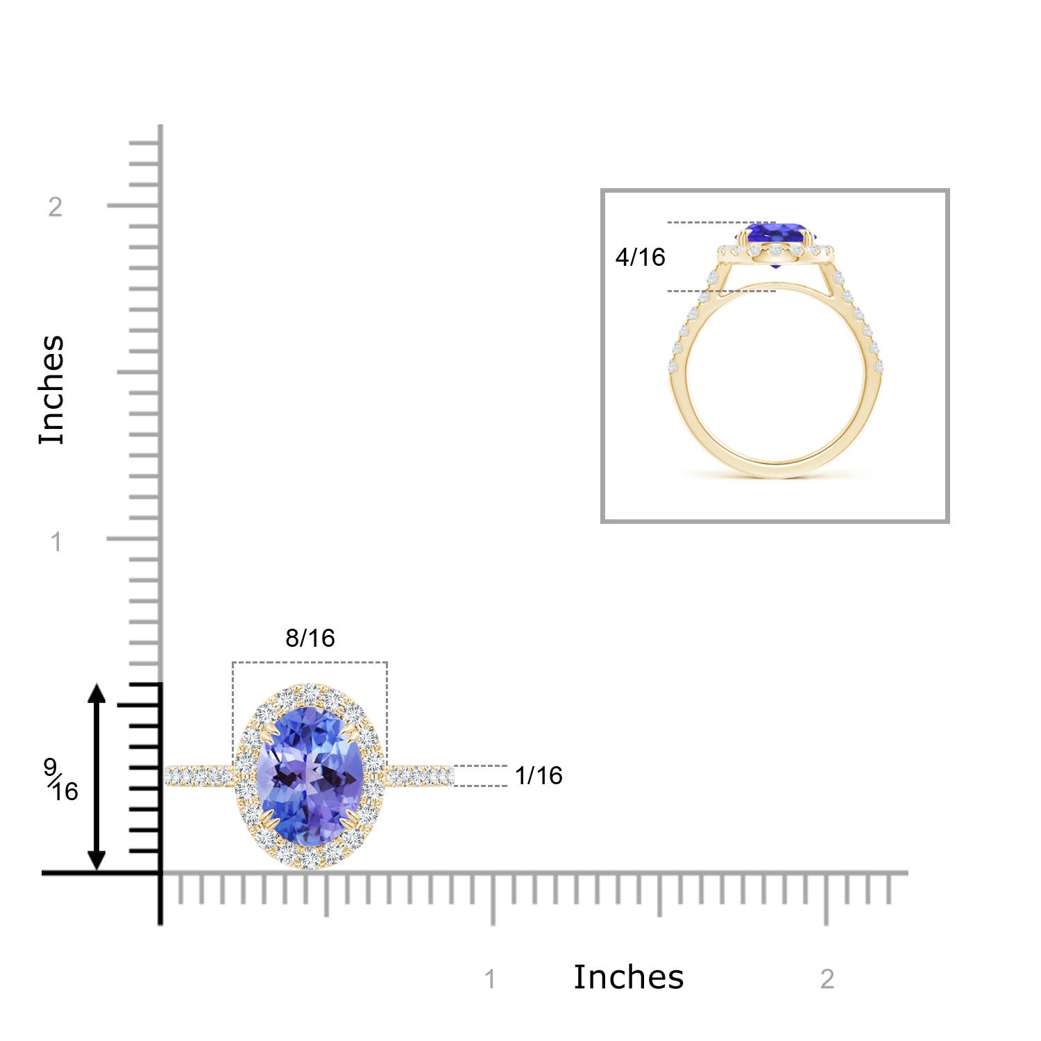 AA - Tanzanite / 3.53 CT / 14 KT Yellow Gold