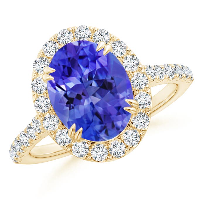 AAA - Tanzanite / 3.53 CT / 14 KT Yellow Gold