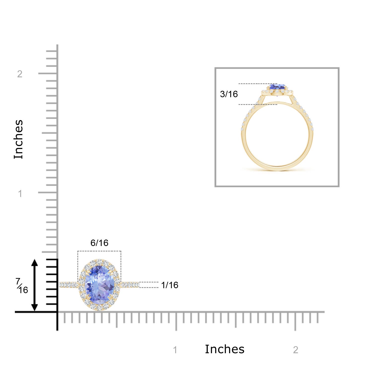 A - Tanzanite / 1.59 CT / 14 KT Yellow Gold