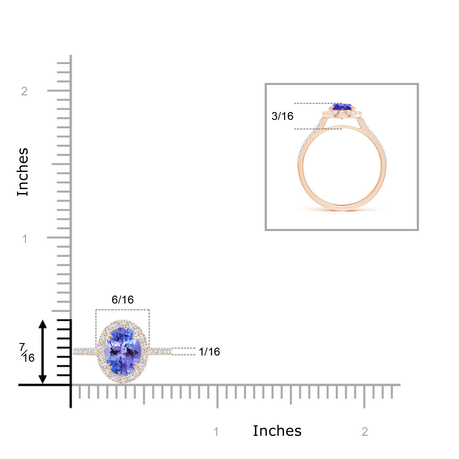 AA - Tanzanite / 1.59 CT / 14 KT Rose Gold