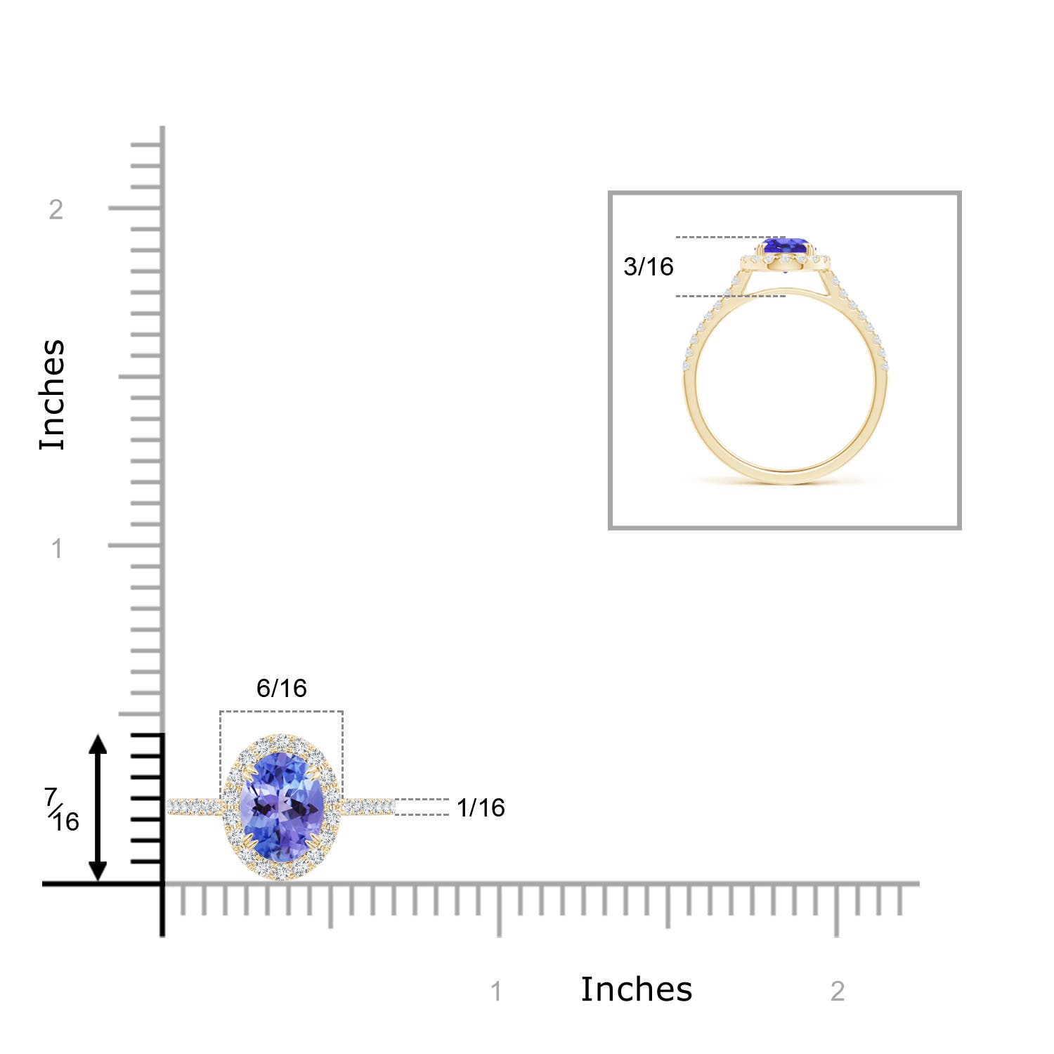 AA - Tanzanite / 1.59 CT / 14 KT Yellow Gold