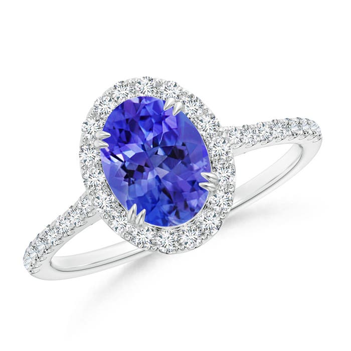 AAA - Tanzanite / 1.59 CT / 14 KT White Gold