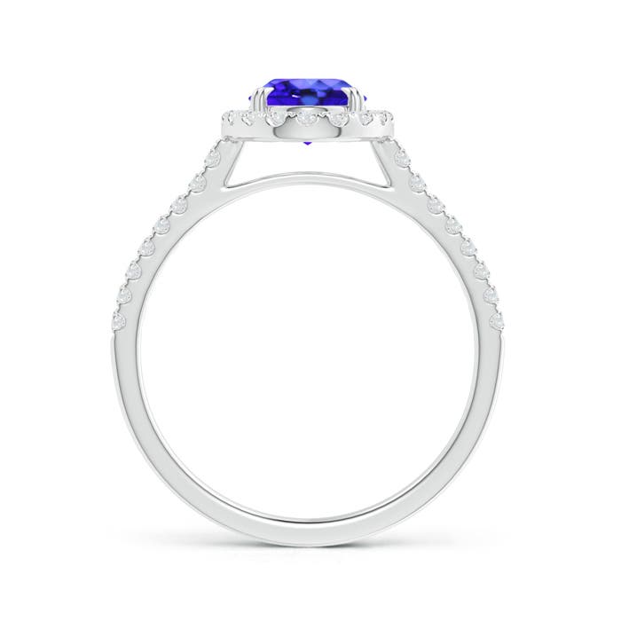 AAA - Tanzanite / 1.59 CT / 14 KT White Gold