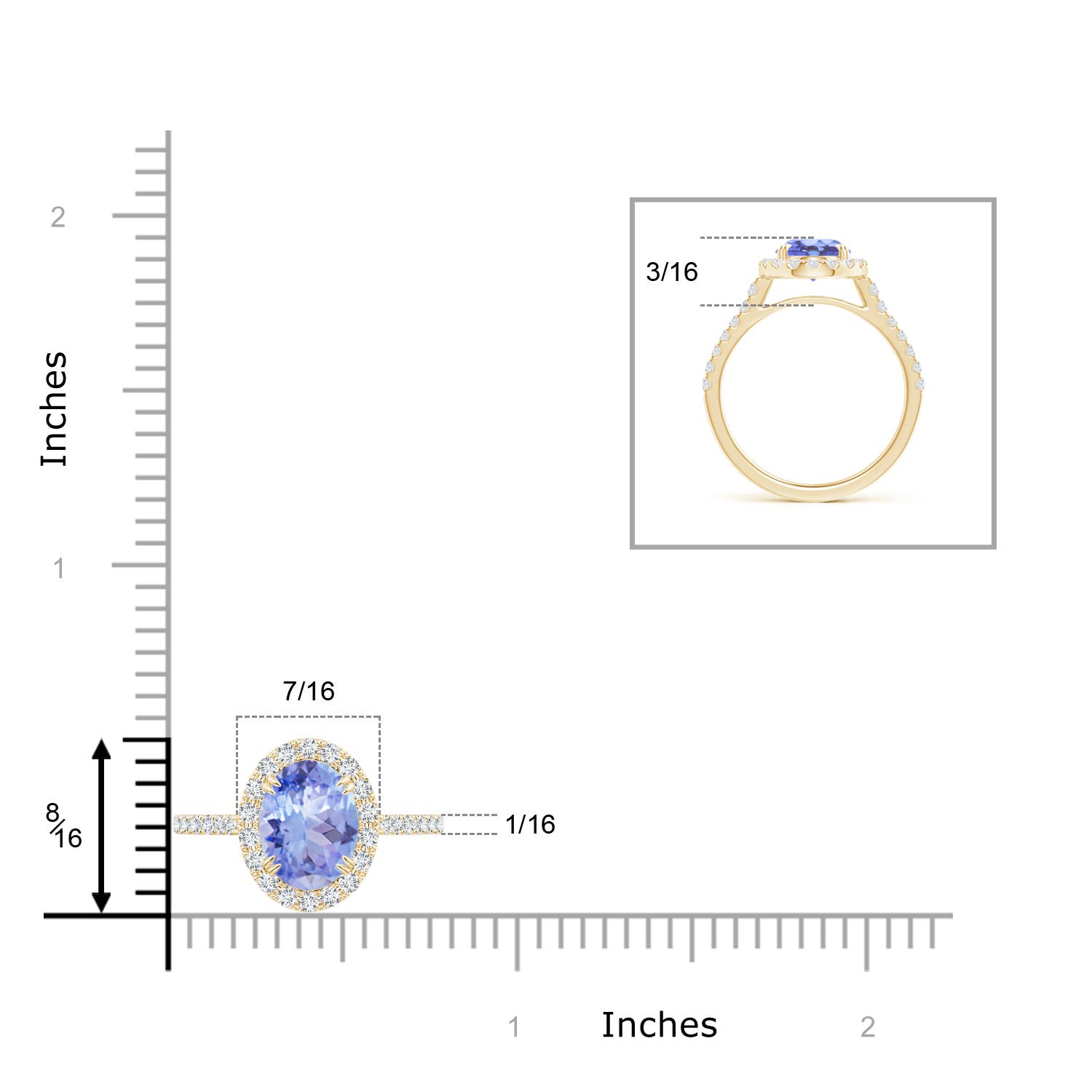 A - Tanzanite / 2.35 CT / 14 KT Yellow Gold