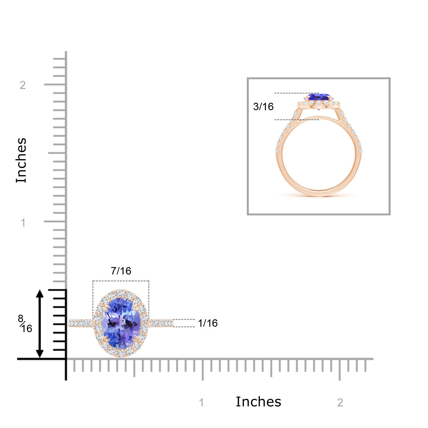 AA - Tanzanite / 2.35 CT / 14 KT Rose Gold