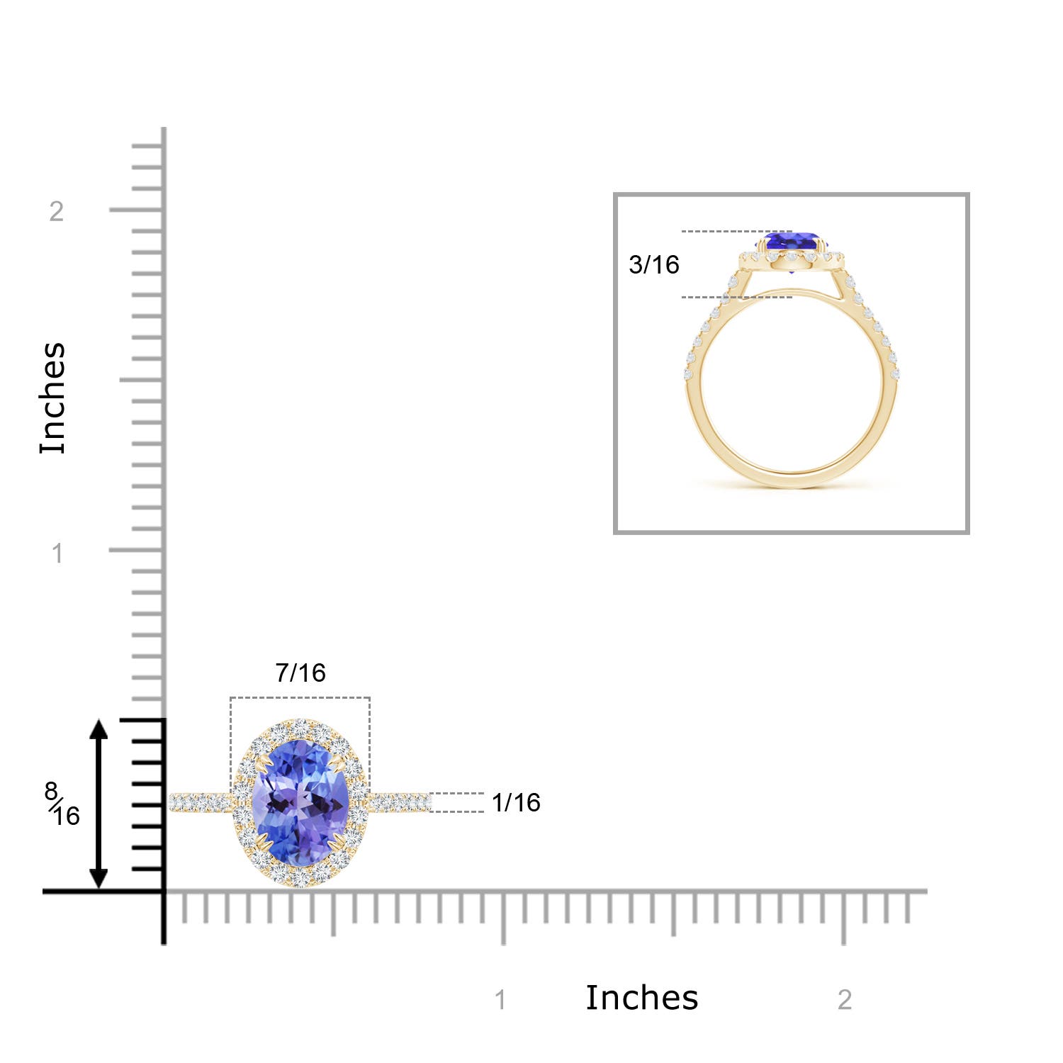 AA - Tanzanite / 2.35 CT / 14 KT Yellow Gold