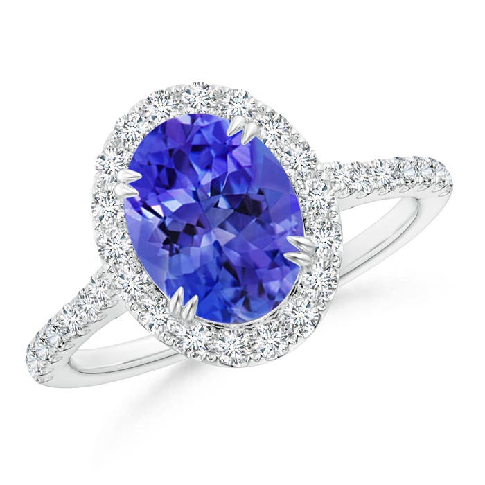 AAA - Tanzanite / 2.35 CT / 14 KT White Gold