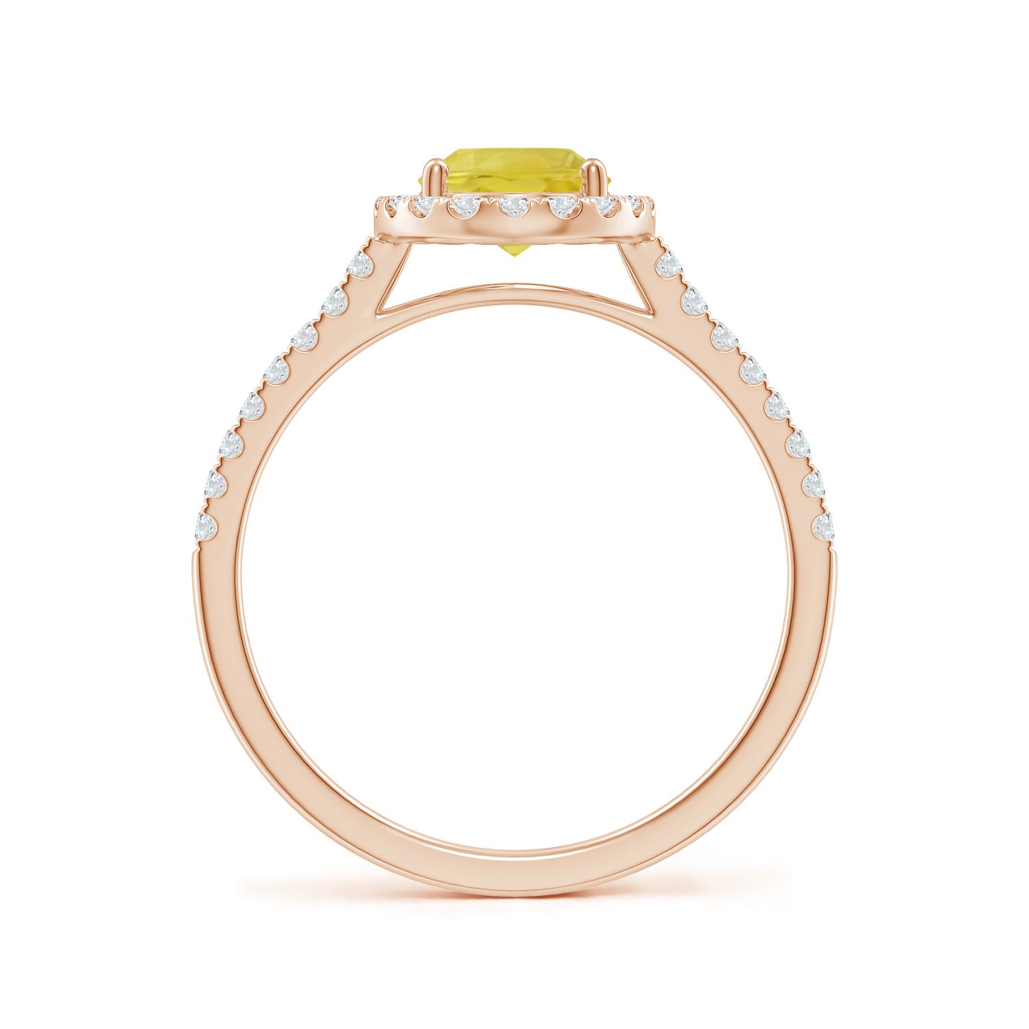 A - Yellow Sapphire / 1.84 CT / 14 KT Rose Gold