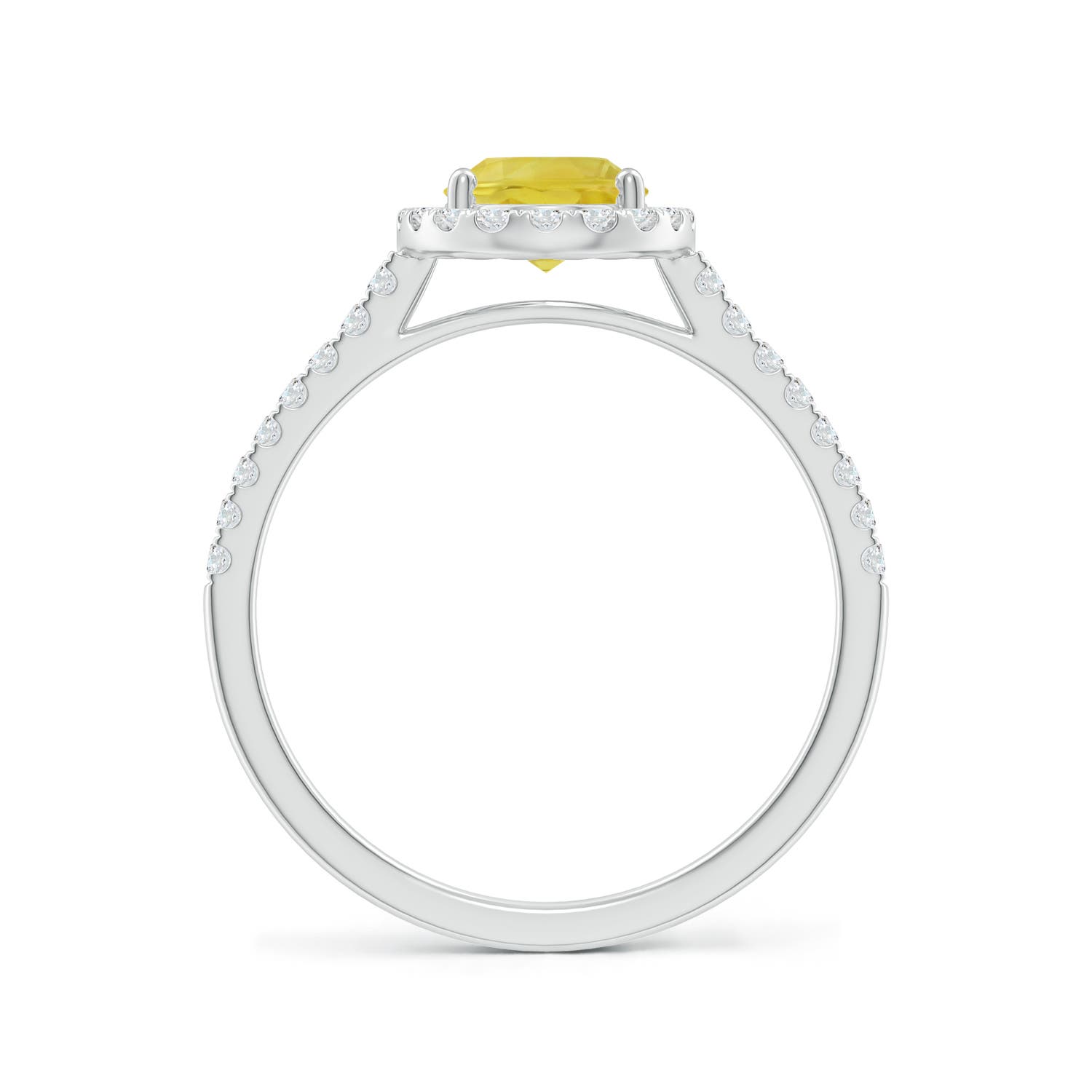 A - Yellow Sapphire / 1.84 CT / 14 KT White Gold