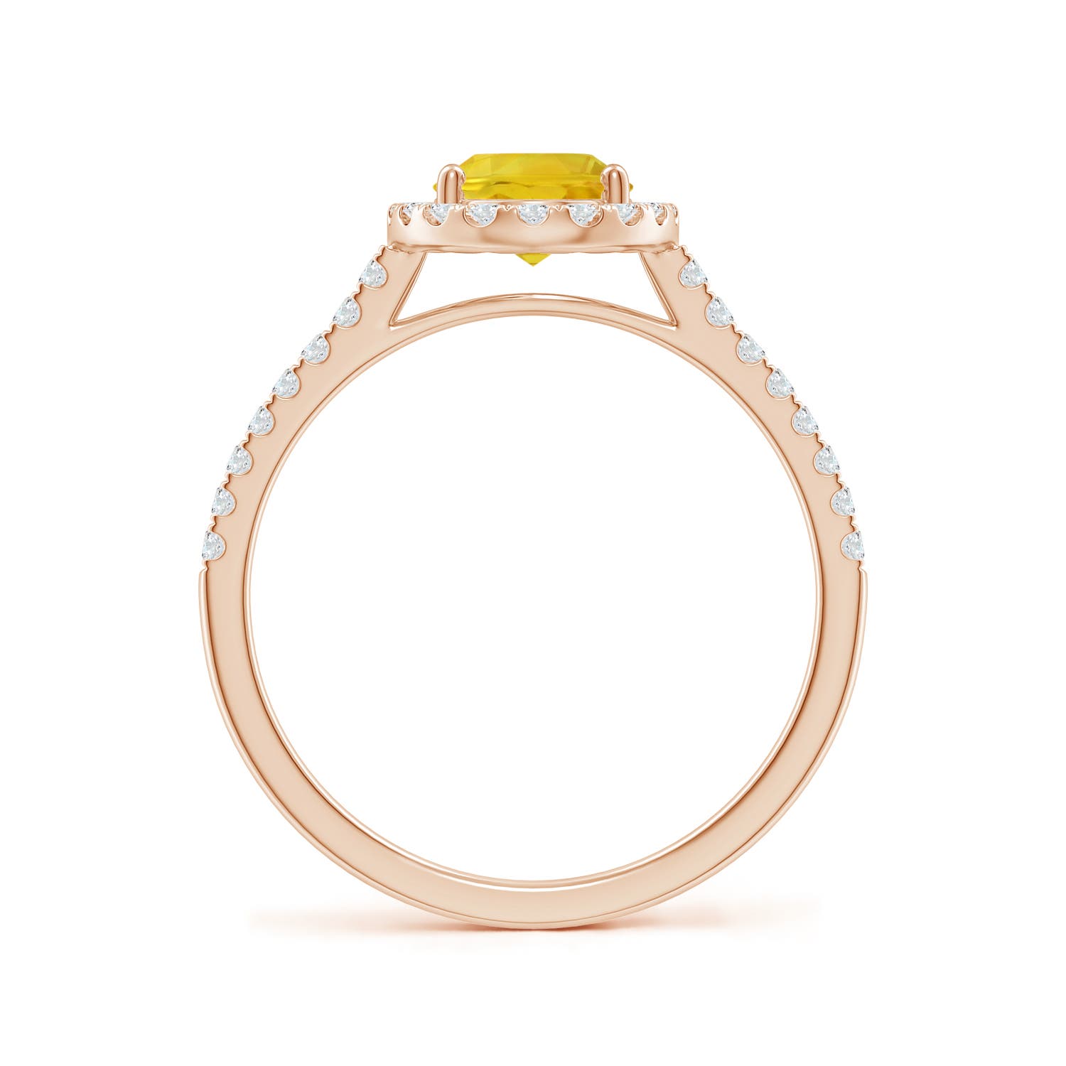 AAA - Yellow Sapphire / 1.84 CT / 14 KT Rose Gold