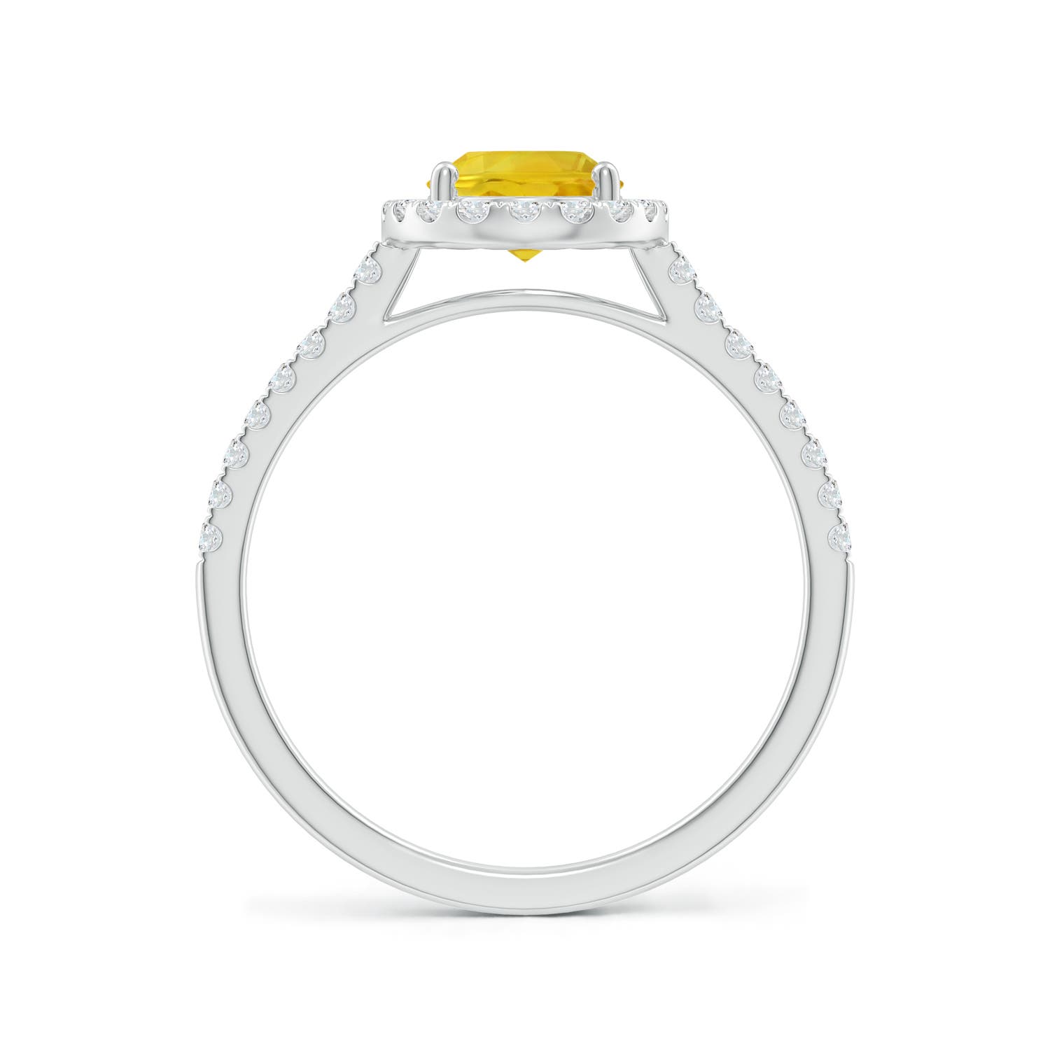 AAA - Yellow Sapphire / 1.84 CT / 14 KT White Gold