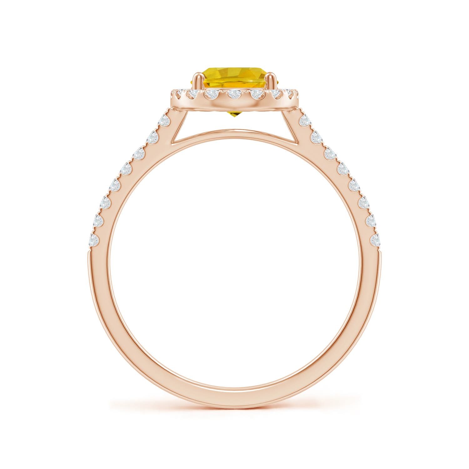 AAAA - Yellow Sapphire / 1.84 CT / 14 KT Rose Gold