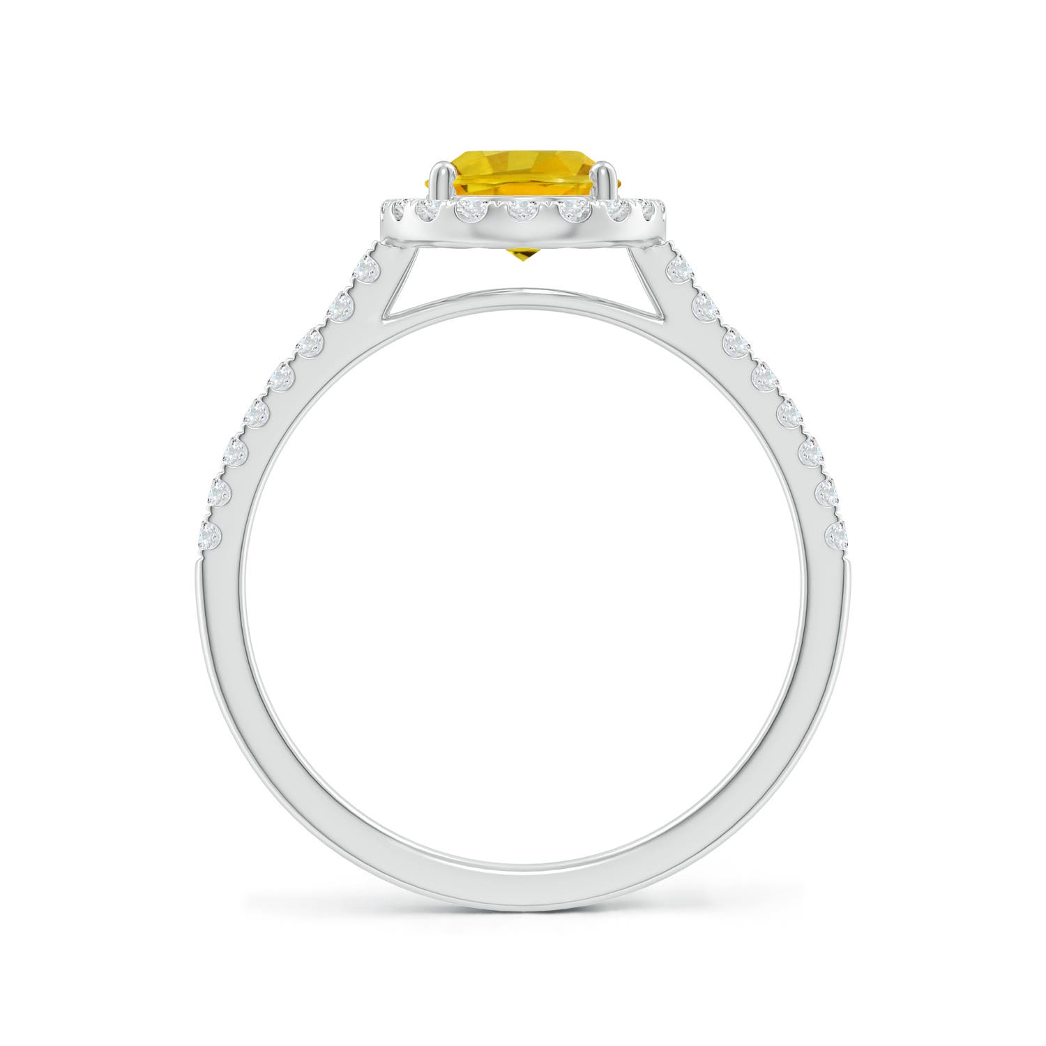 AAAA - Yellow Sapphire / 1.84 CT / 14 KT White Gold