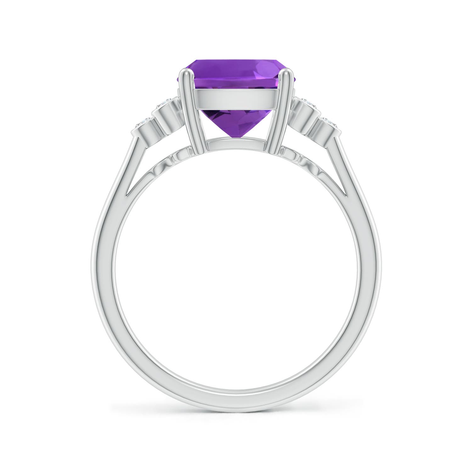 AAAA - Amethyst / 2.83 CT / 14 KT White Gold