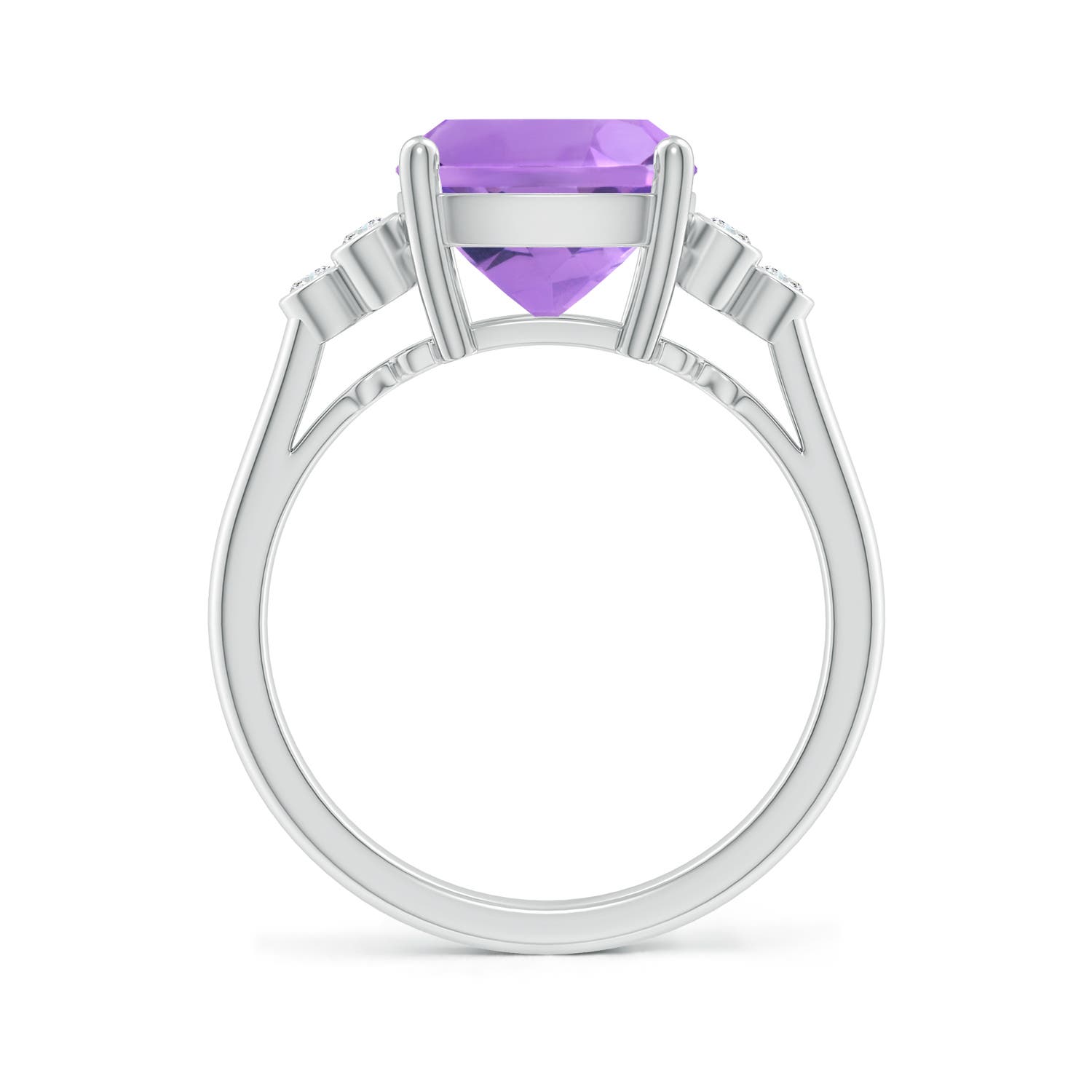 A - Amethyst / 3.65 CT / 14 KT White Gold