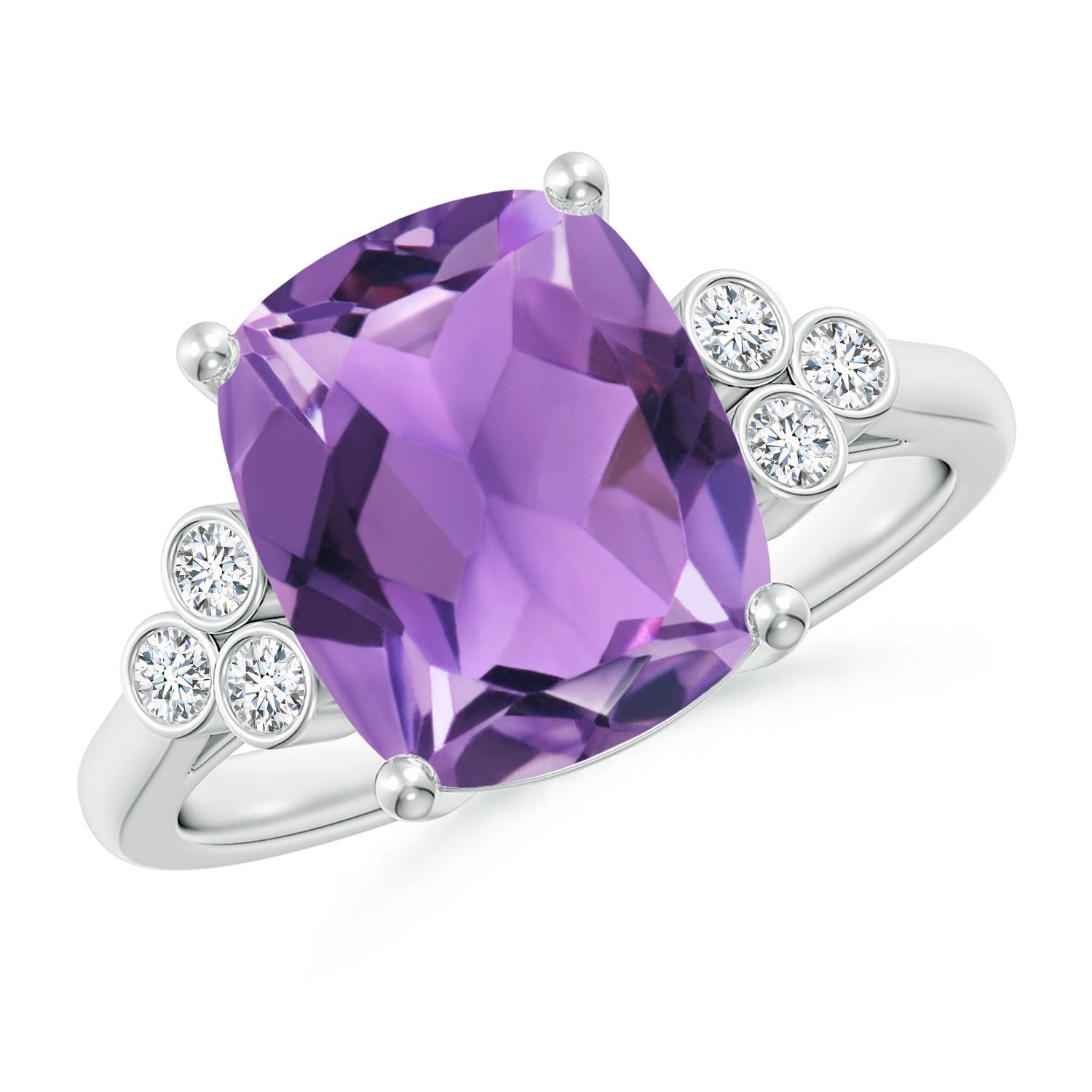 AA - Amethyst / 3.65 CT / 14 KT White Gold