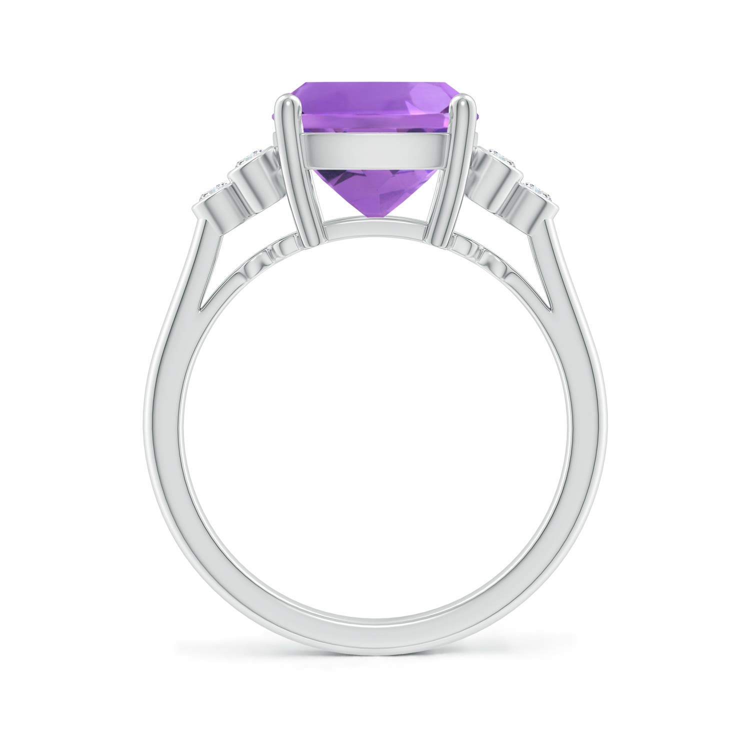 AA - Amethyst / 3.65 CT / 14 KT White Gold