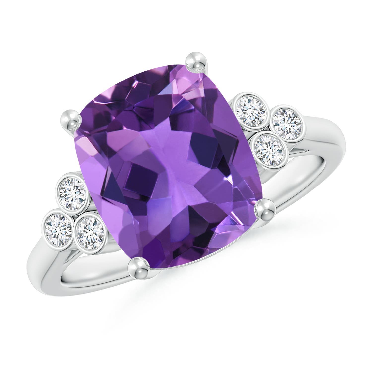 AAA - Amethyst / 3.65 CT / 14 KT White Gold