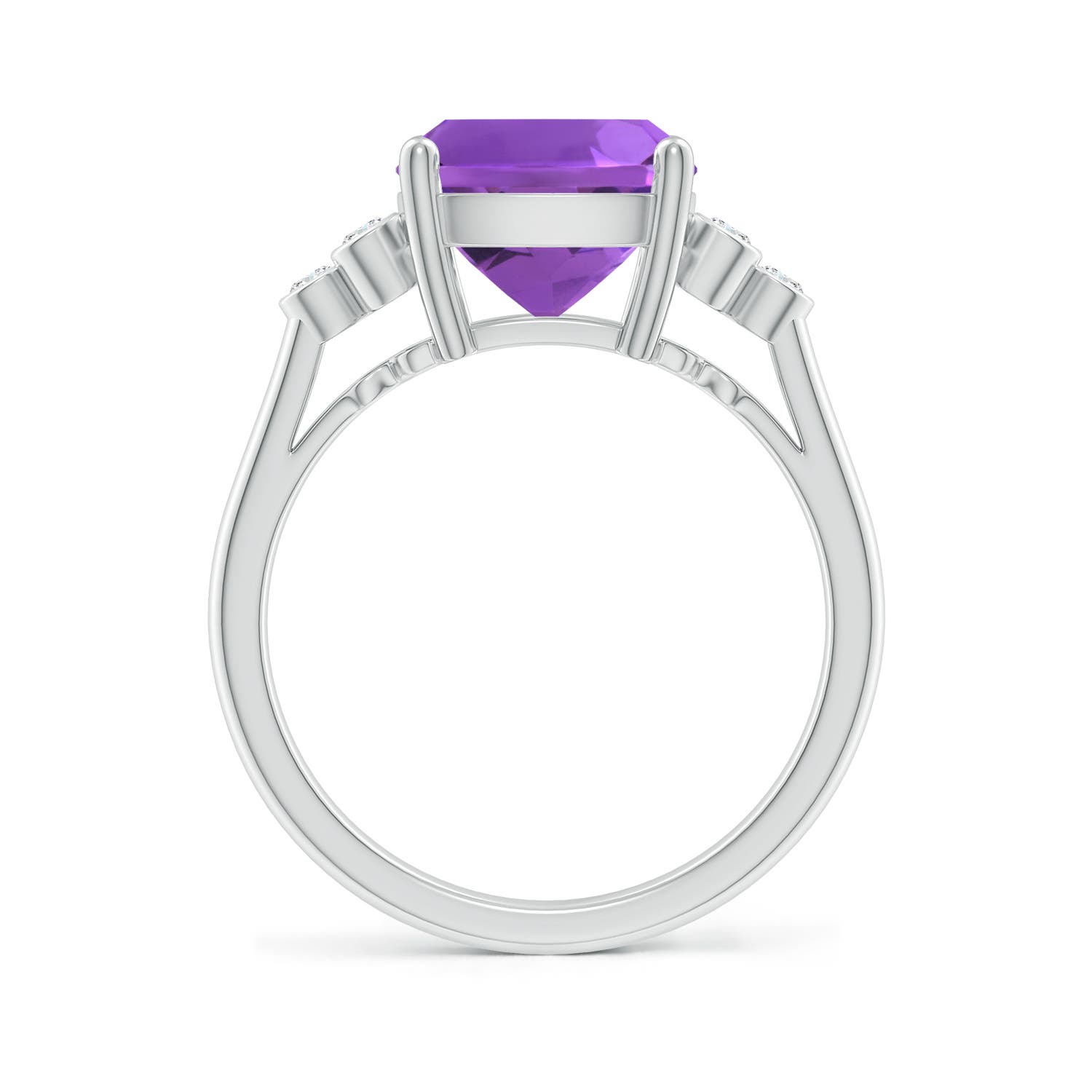 AAA - Amethyst / 3.65 CT / 14 KT White Gold