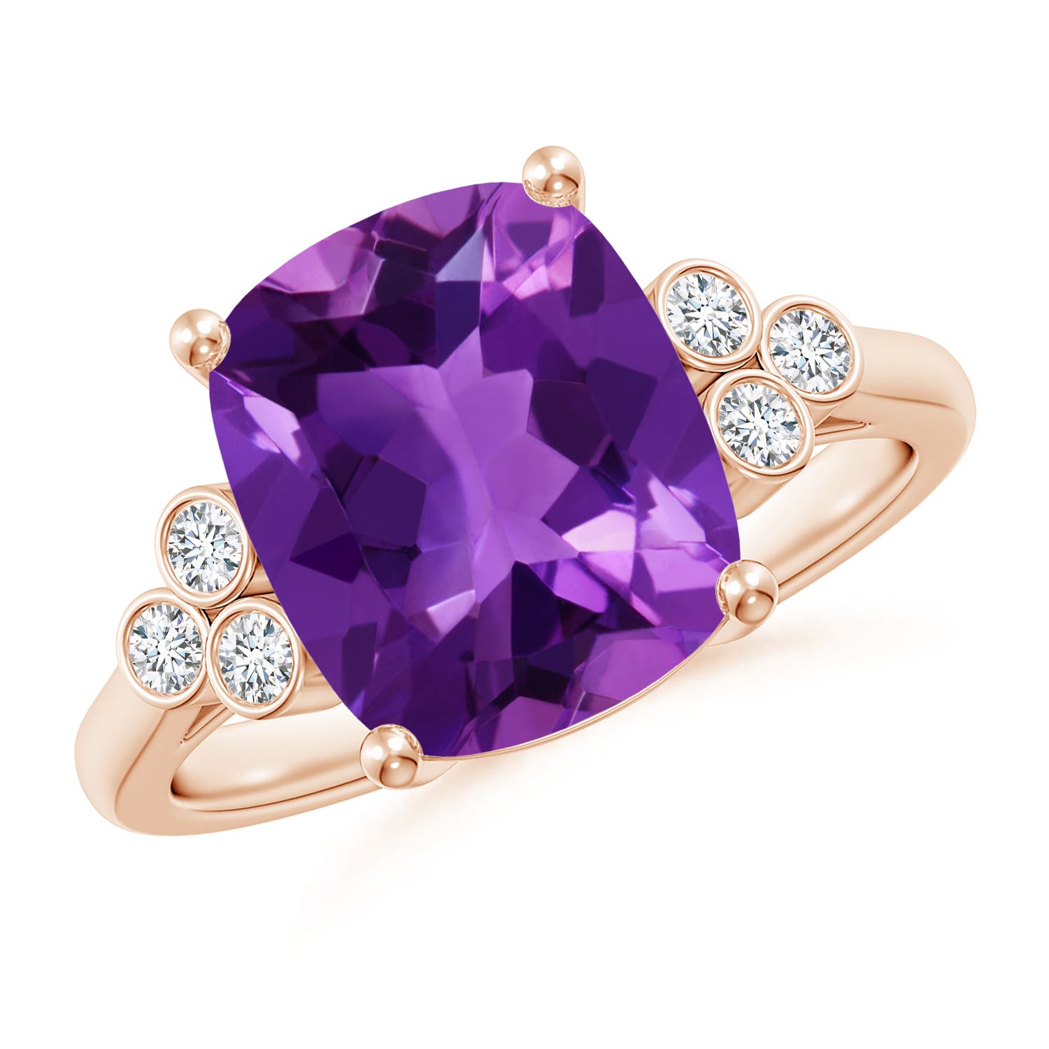 AAAA - Amethyst / 3.65 CT / 14 KT Rose Gold