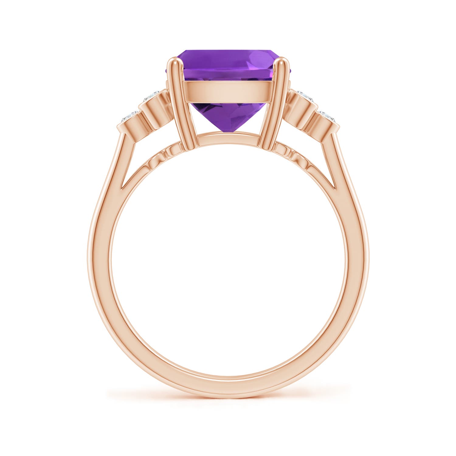 AAAA - Amethyst / 3.65 CT / 14 KT Rose Gold