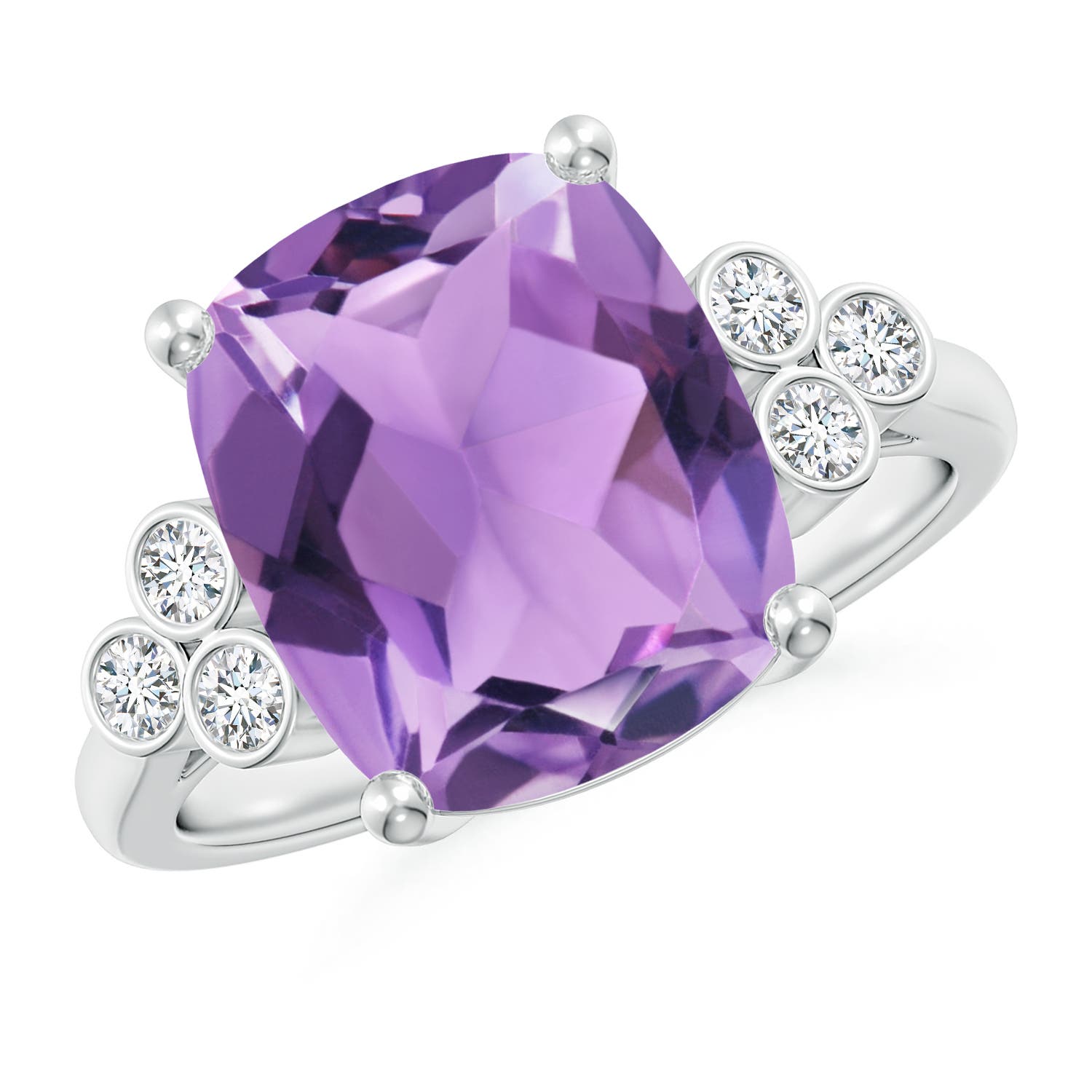 A - Amethyst / 4.77 CT / 14 KT White Gold