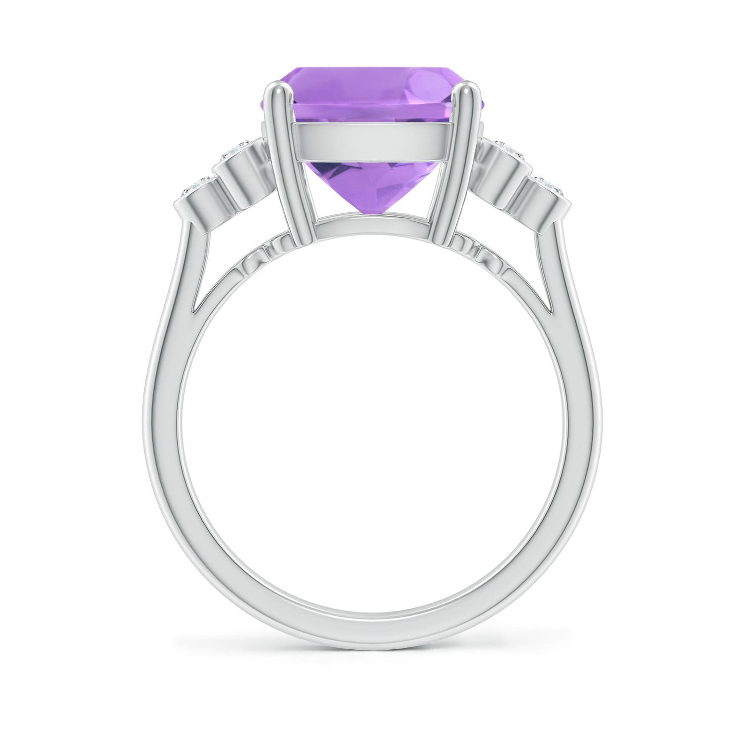 A - Amethyst / 4.77 CT / 14 KT White Gold