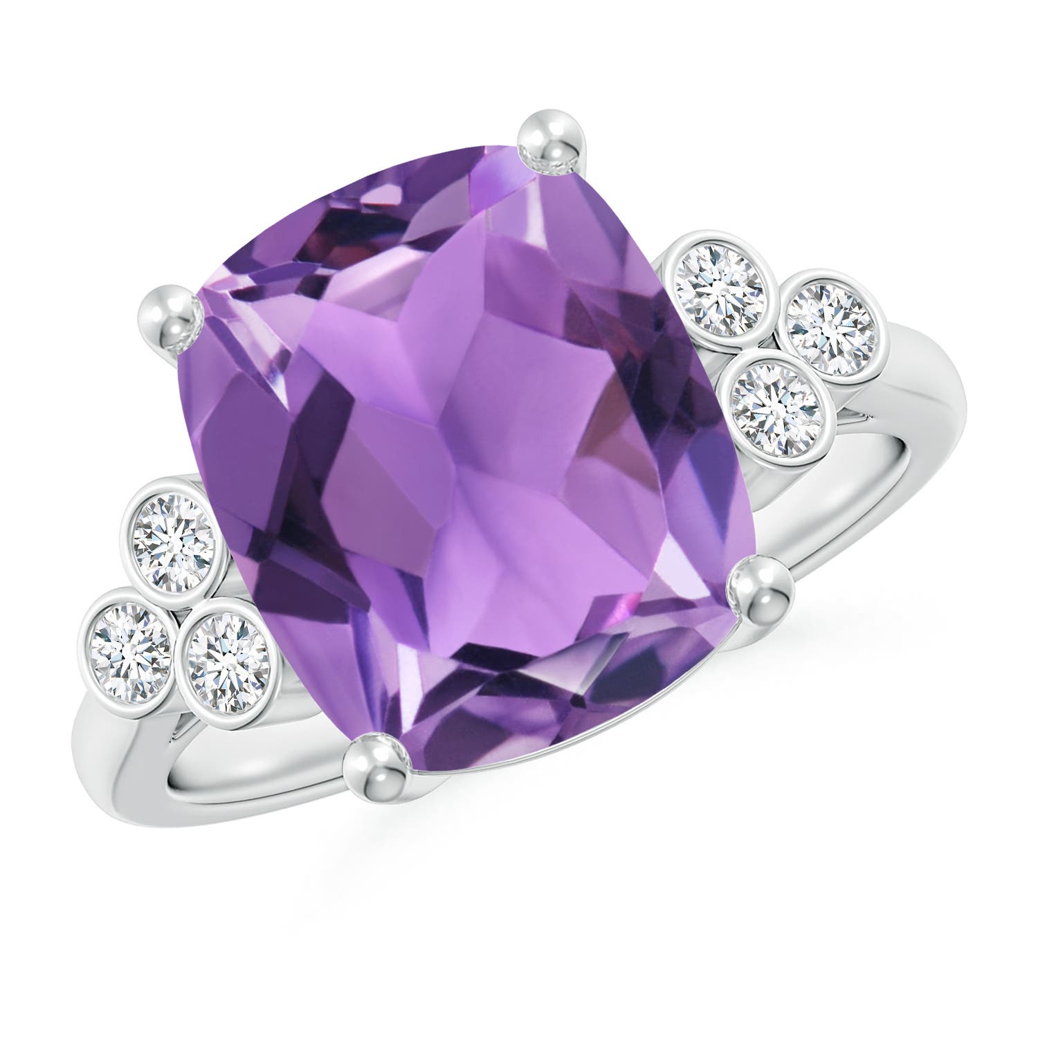 AA - Amethyst / 4.77 CT / 14 KT White Gold