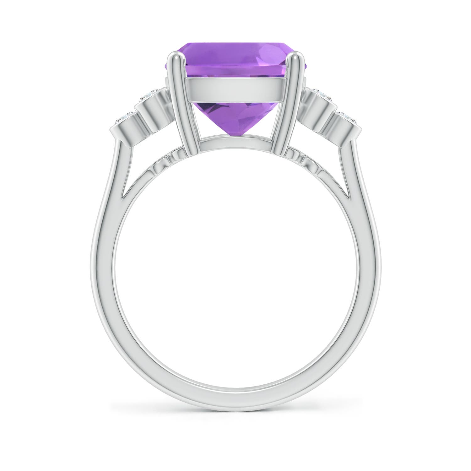 AA - Amethyst / 4.77 CT / 14 KT White Gold