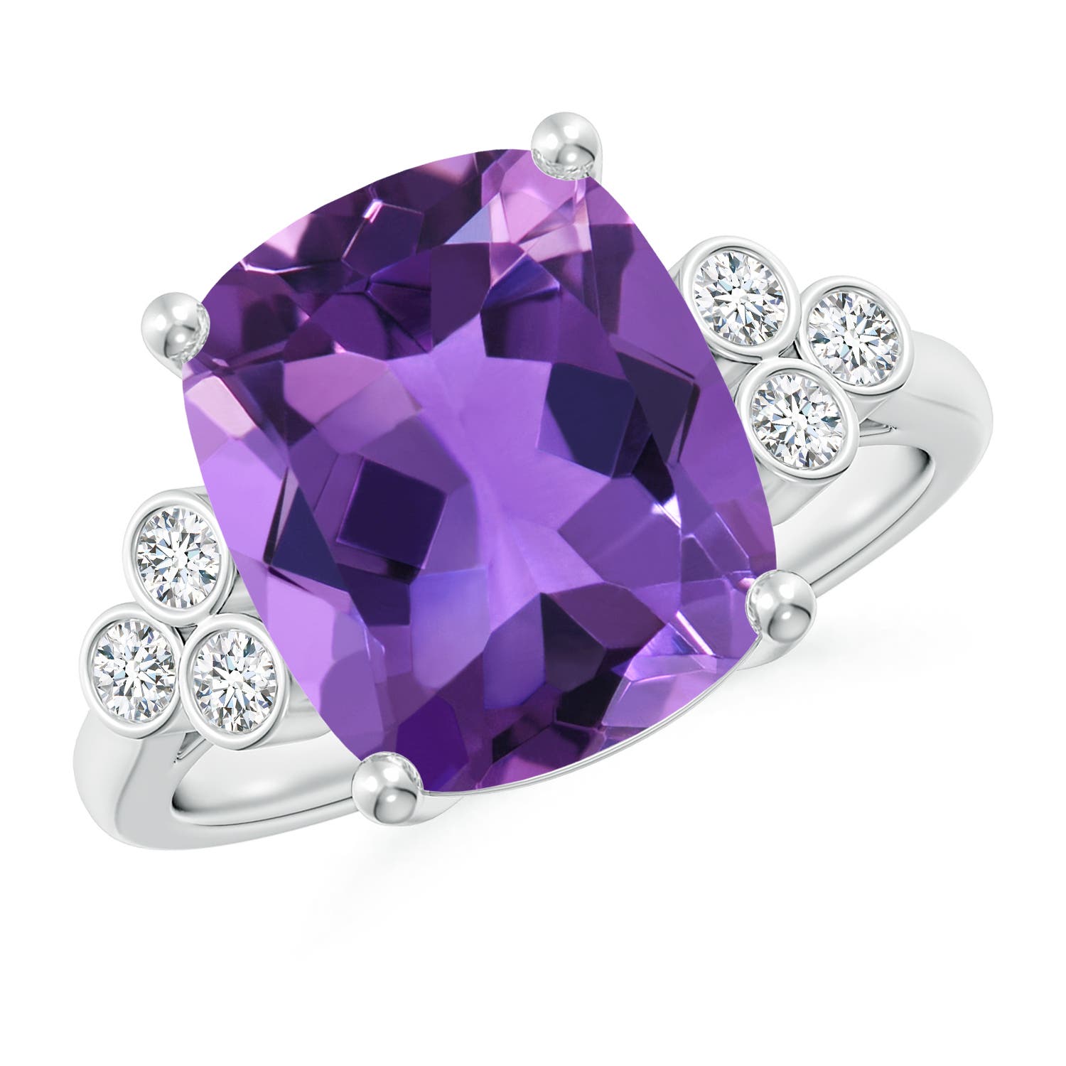 AAA - Amethyst / 4.77 CT / 14 KT White Gold