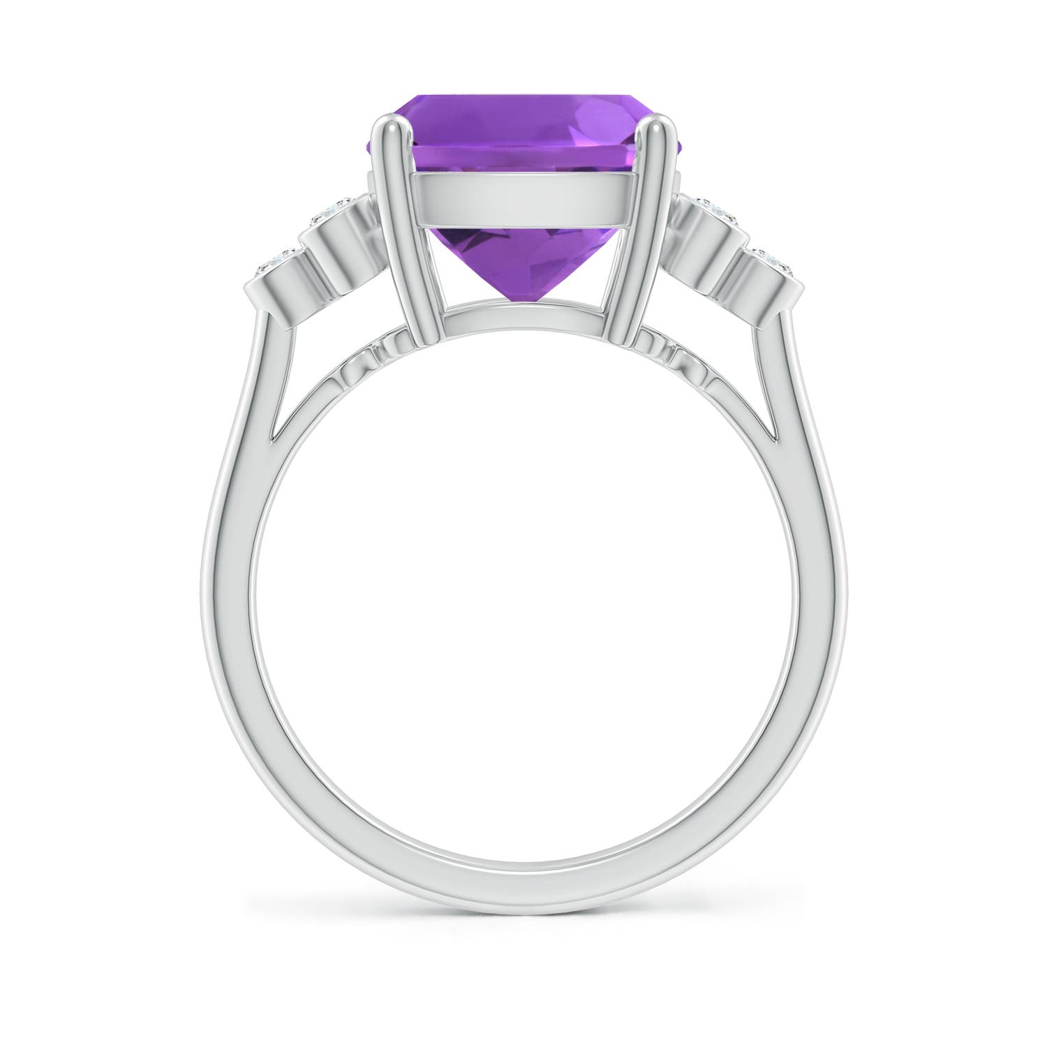 AAA - Amethyst / 4.77 CT / 14 KT White Gold