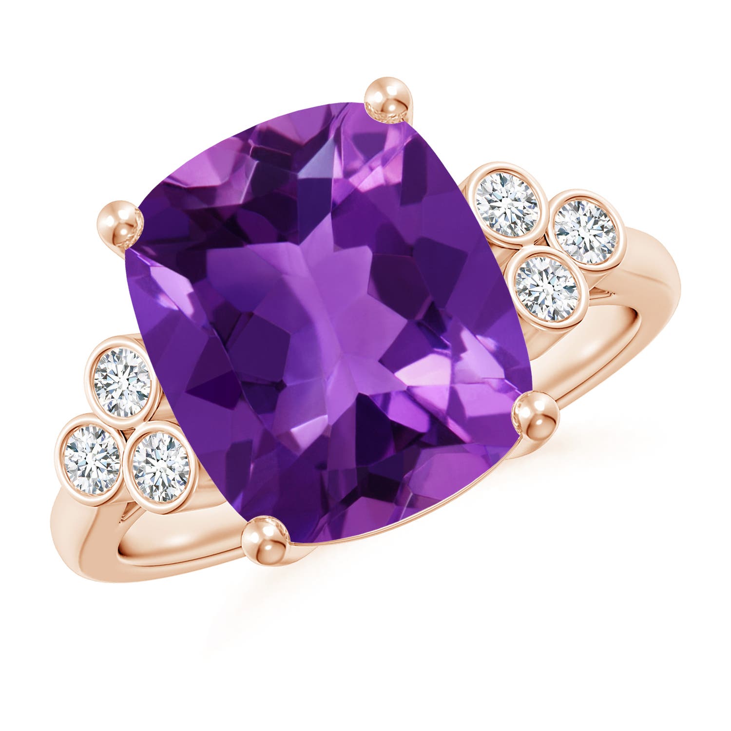 AAAA - Amethyst / 4.77 CT / 14 KT Rose Gold