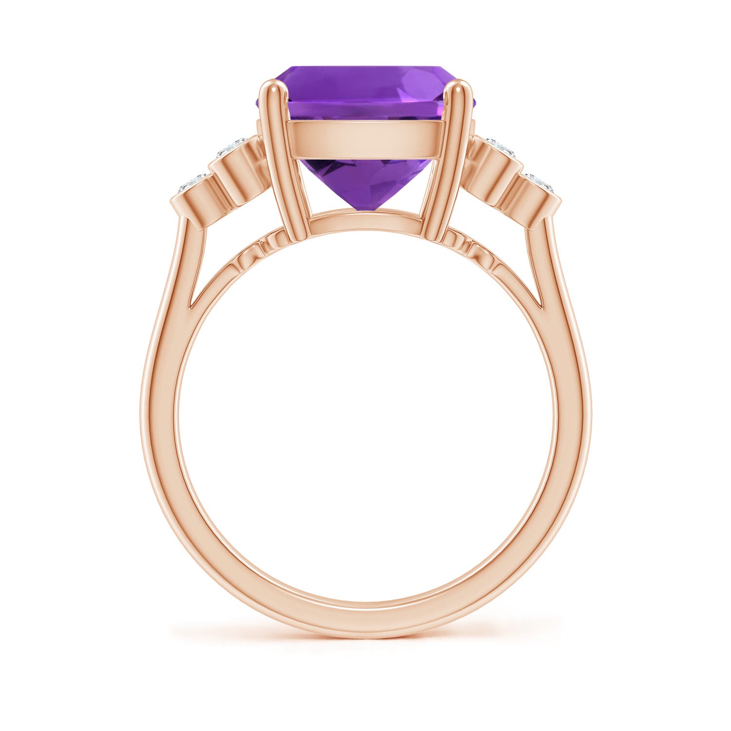 AAAA - Amethyst / 4.77 CT / 14 KT Rose Gold