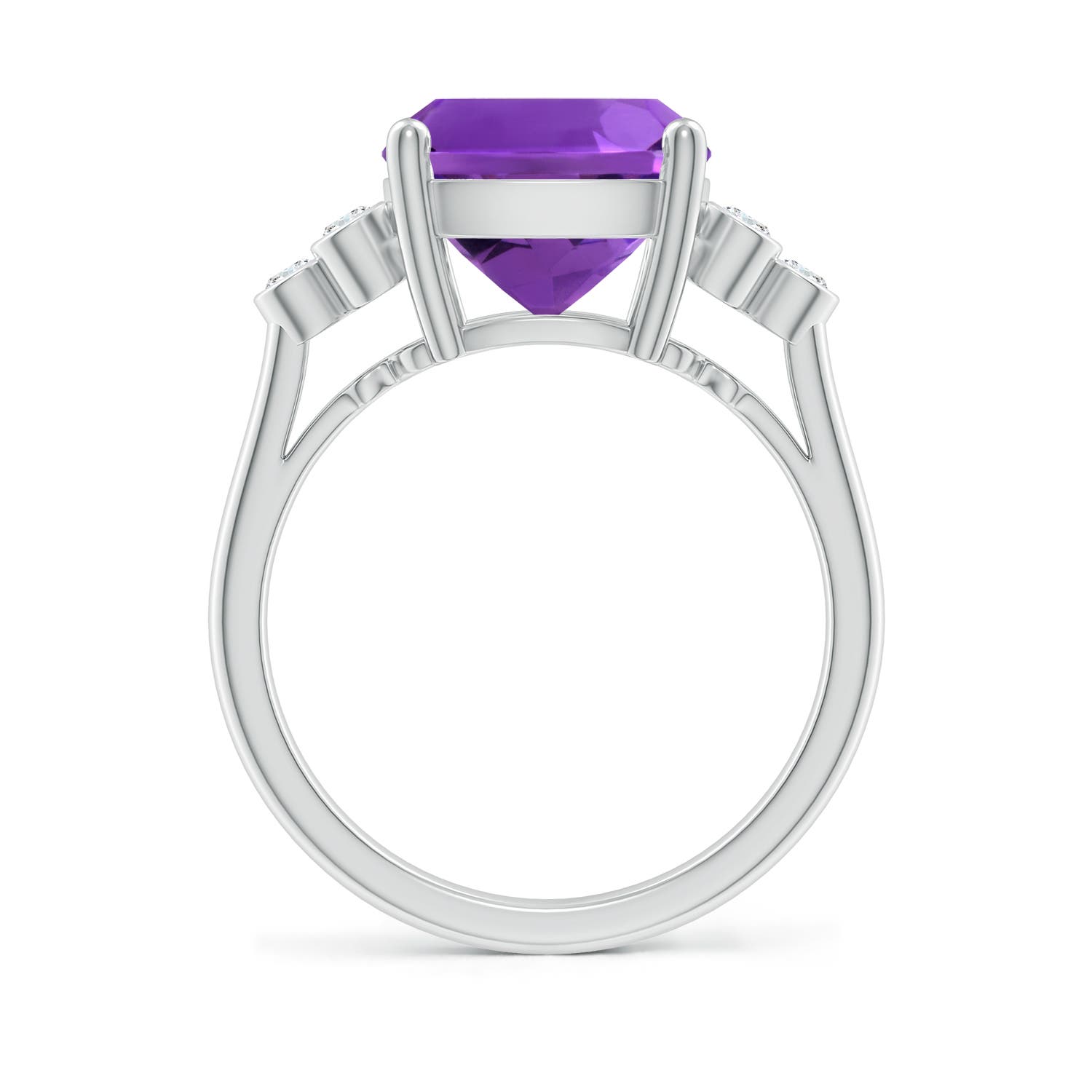 AAAA - Amethyst / 4.77 CT / 14 KT White Gold