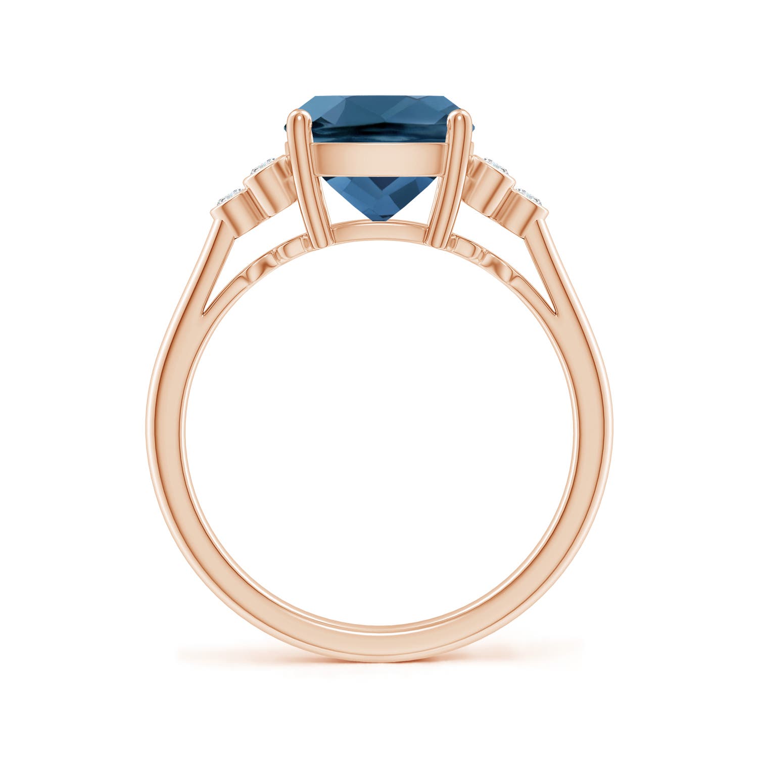 AA - London Blue Topaz / 3.33 CT / 14 KT Rose Gold