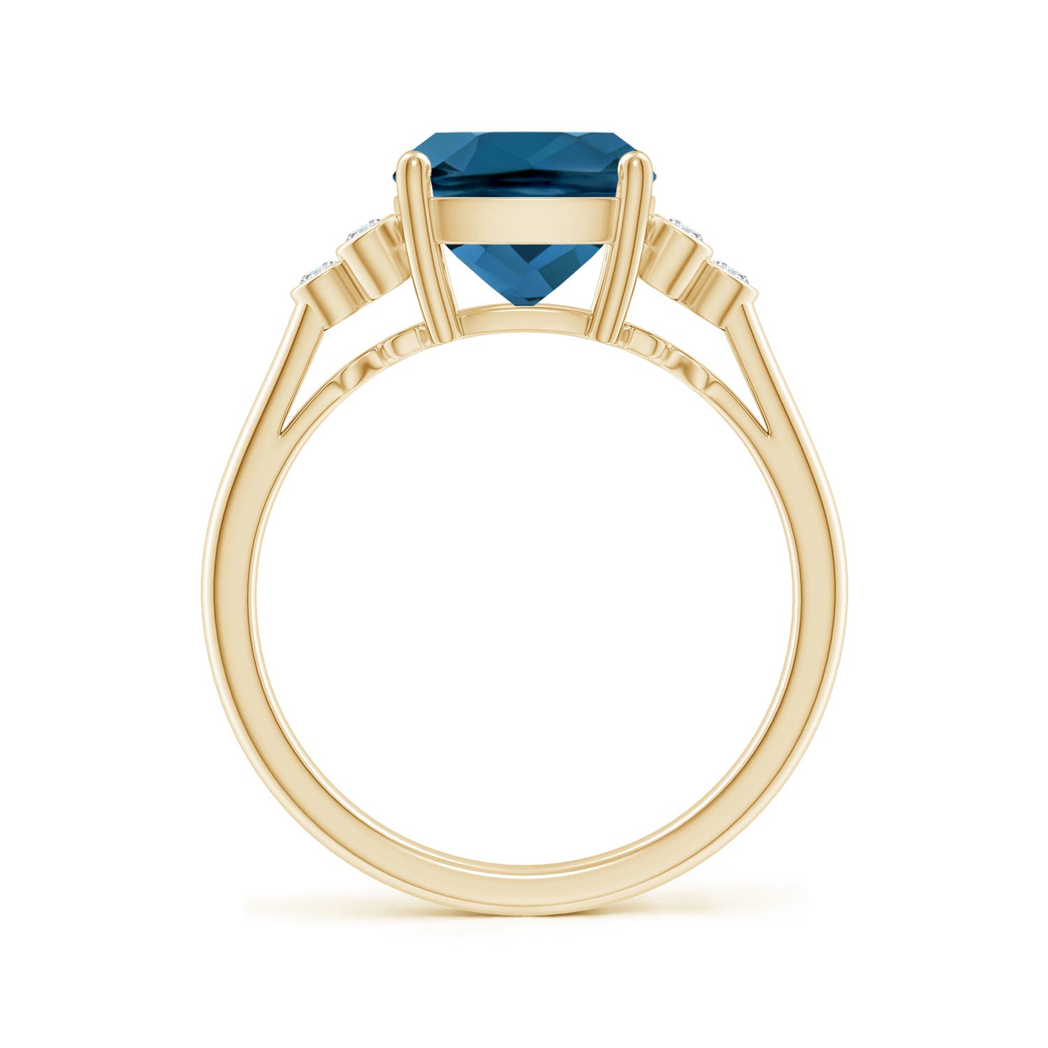 AAA - London Blue Topaz / 3.33 CT / 14 KT Yellow Gold