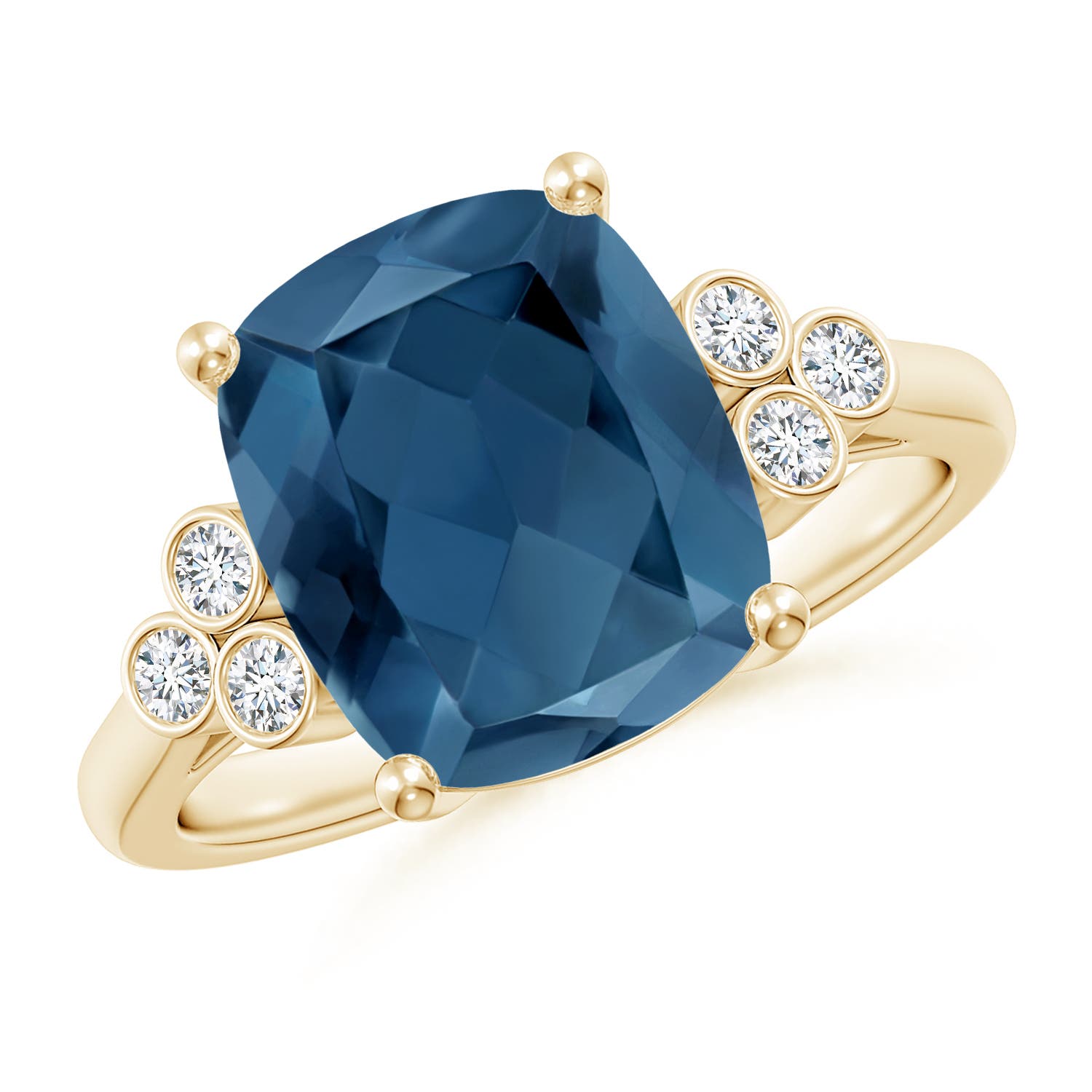 A - London Blue Topaz / 4.65 CT / 14 KT Yellow Gold