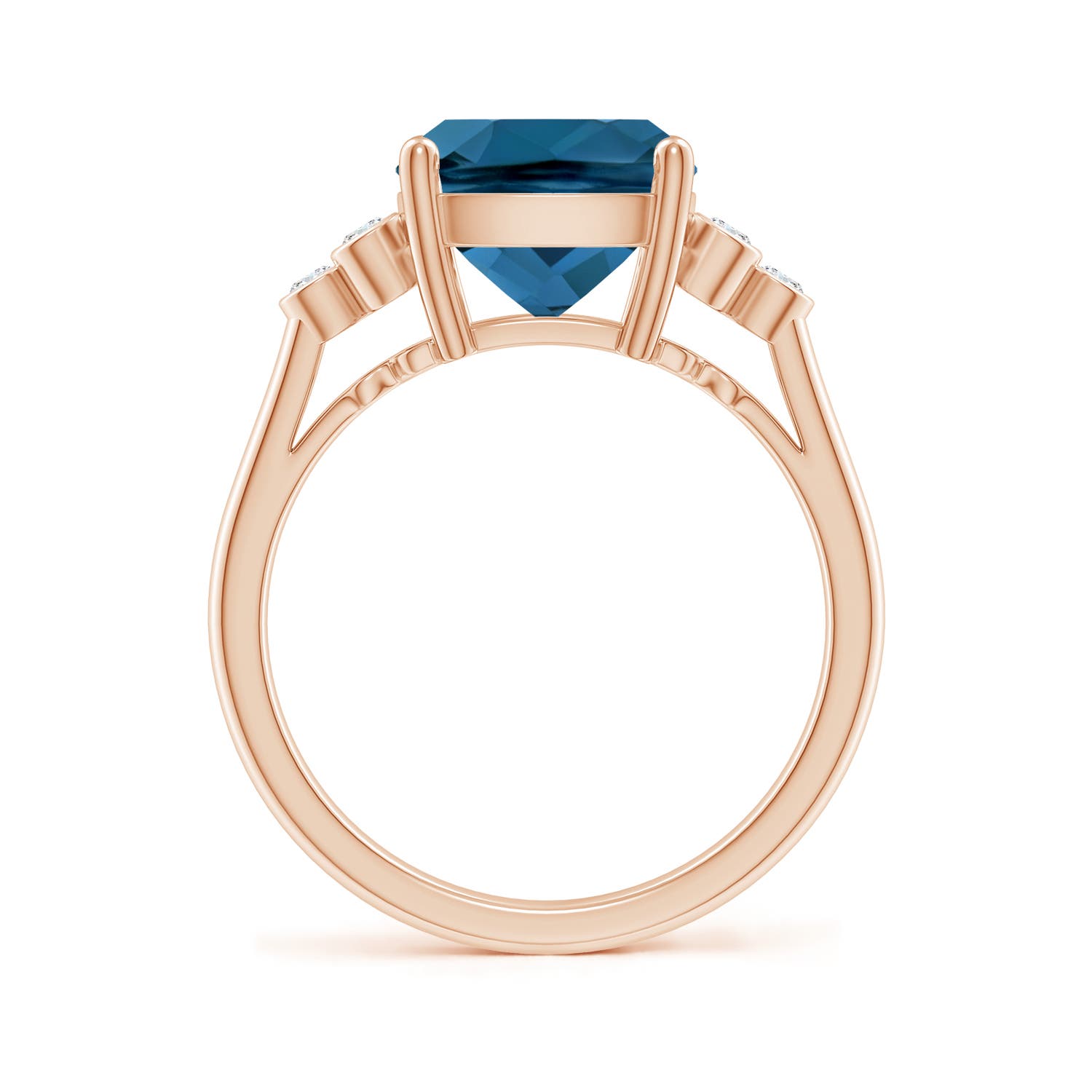 AAA - London Blue Topaz / 4.65 CT / 14 KT Rose Gold