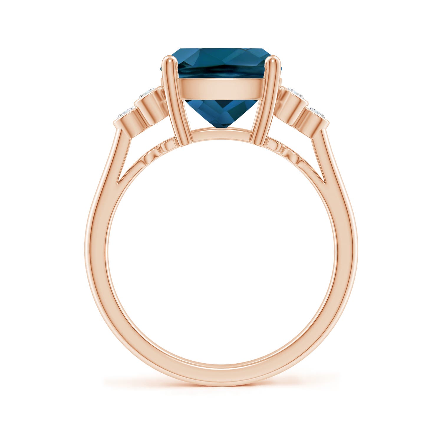 AAAA - London Blue Topaz / 4.65 CT / 14 KT Rose Gold