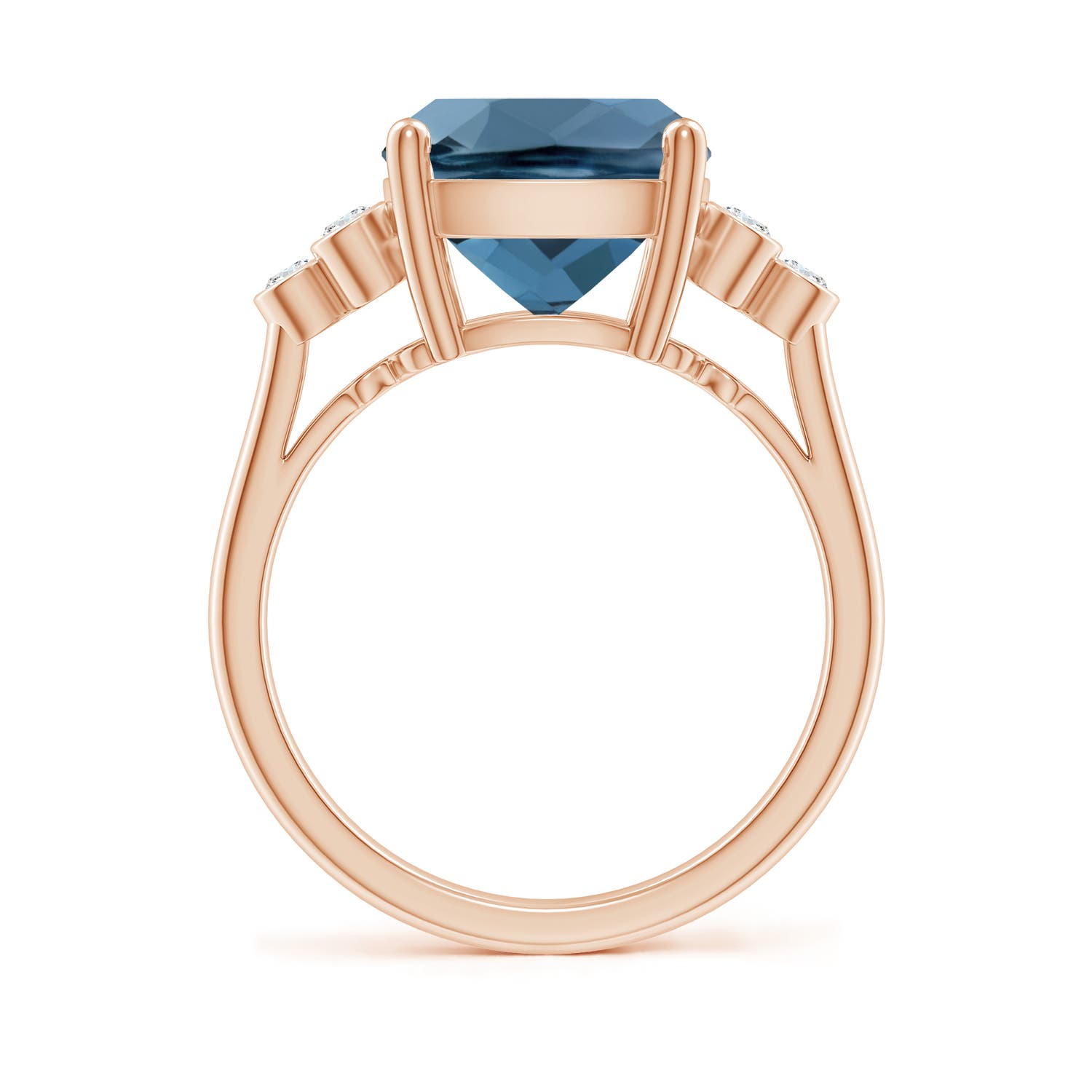 A - London Blue Topaz / 5.97 CT / 14 KT Rose Gold