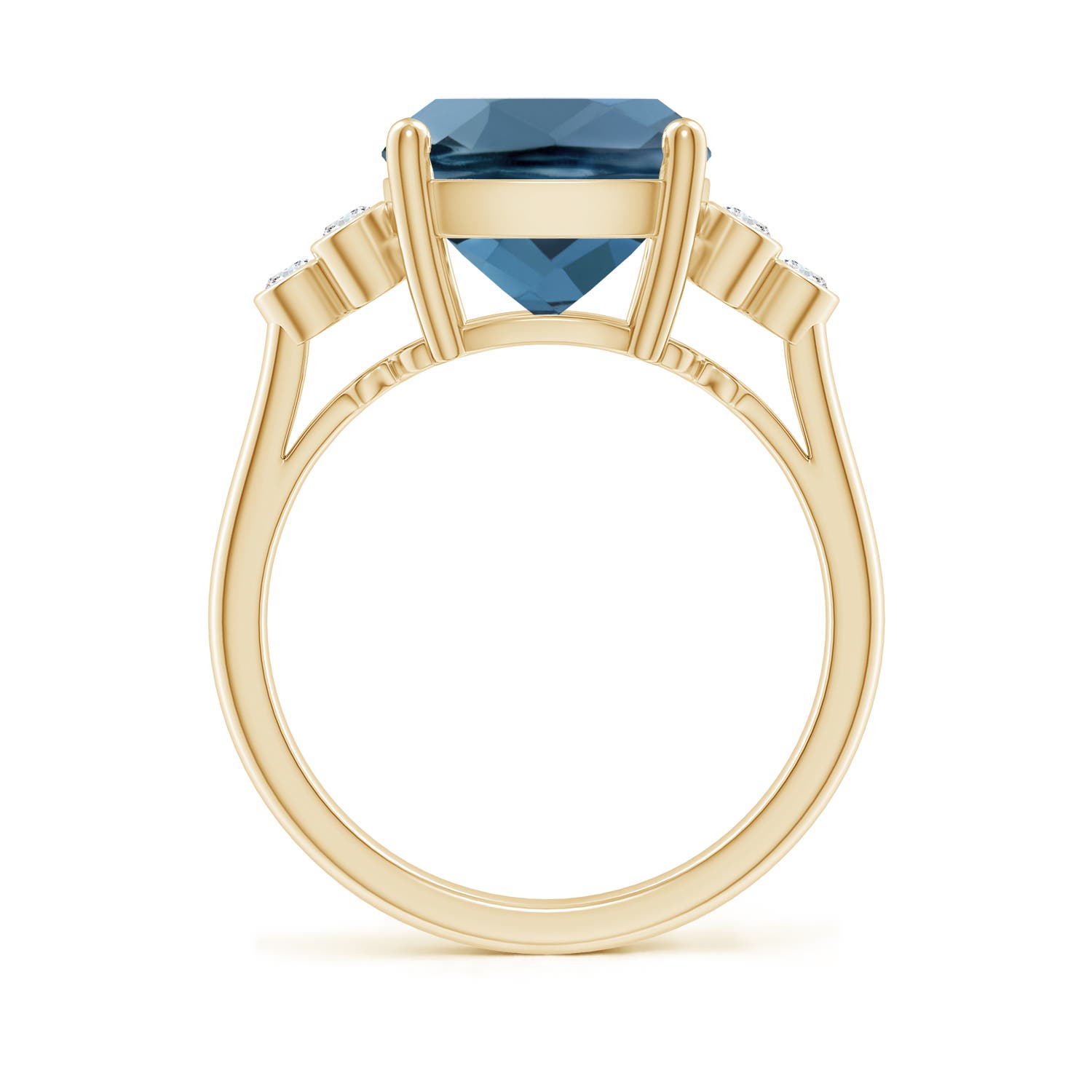 A - London Blue Topaz / 5.97 CT / 14 KT Yellow Gold